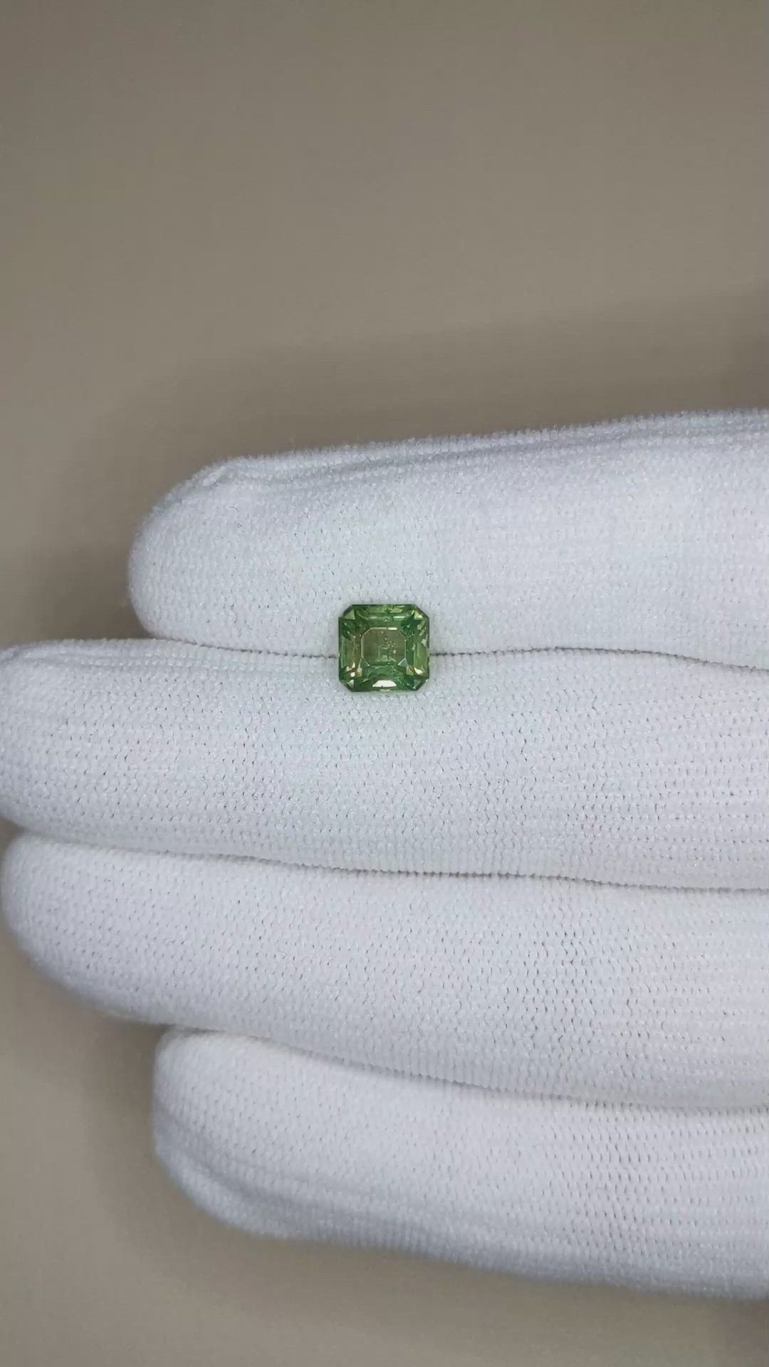 2.31 Ct. Green Zircon from Cambodia Size Video