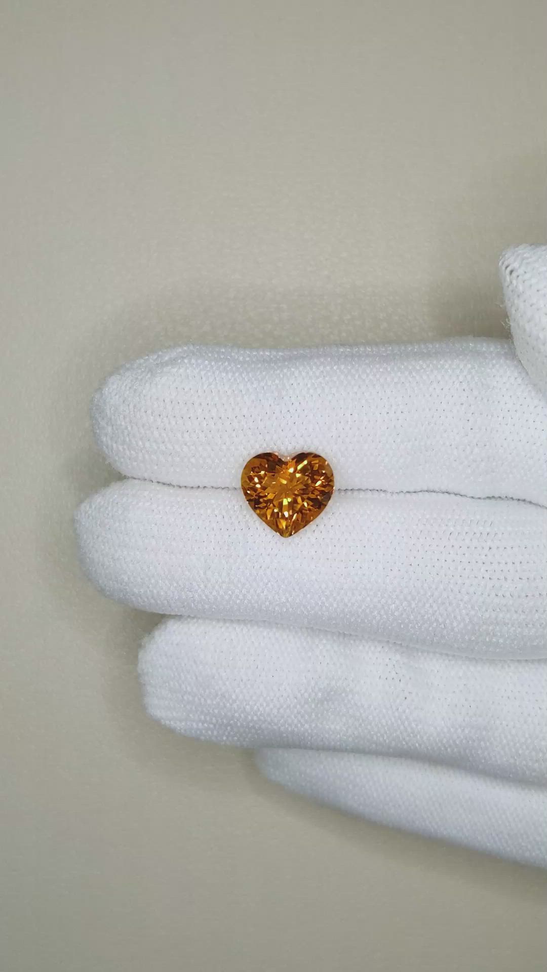 2.75 Ct. Brownish Orange Citrine from Brazil Size Video
