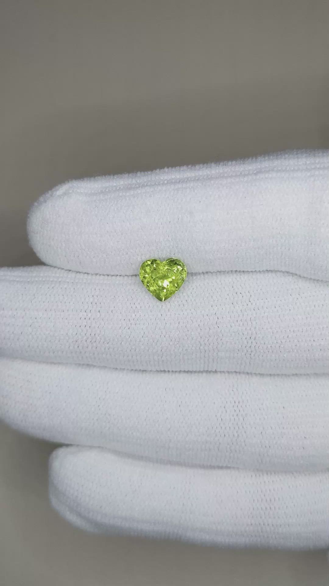 1.60 Ct. Yellowish Green Peridot from Pakistan Size Video