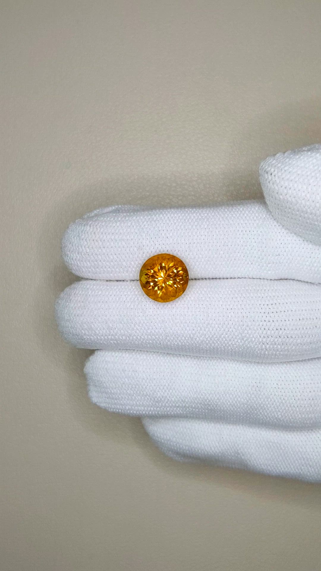 3.83 Ct. Orangish Yellow Citrine from Bolivia Size Video