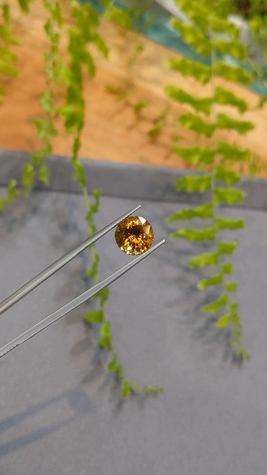 3.83 Ct. Orangish Yellow Citrine from Bolivia Size Video