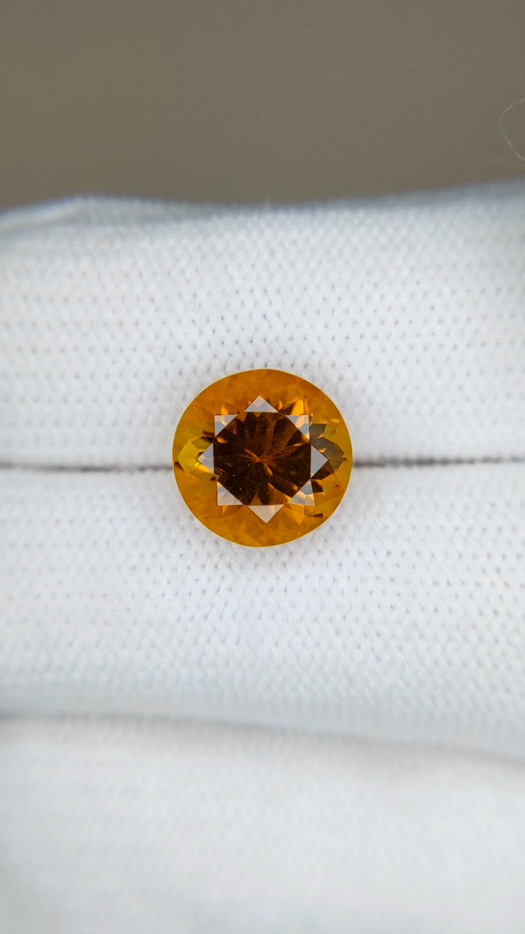 3.83 Ct. Orangish Yellow Citrine from Bolivia Size Video