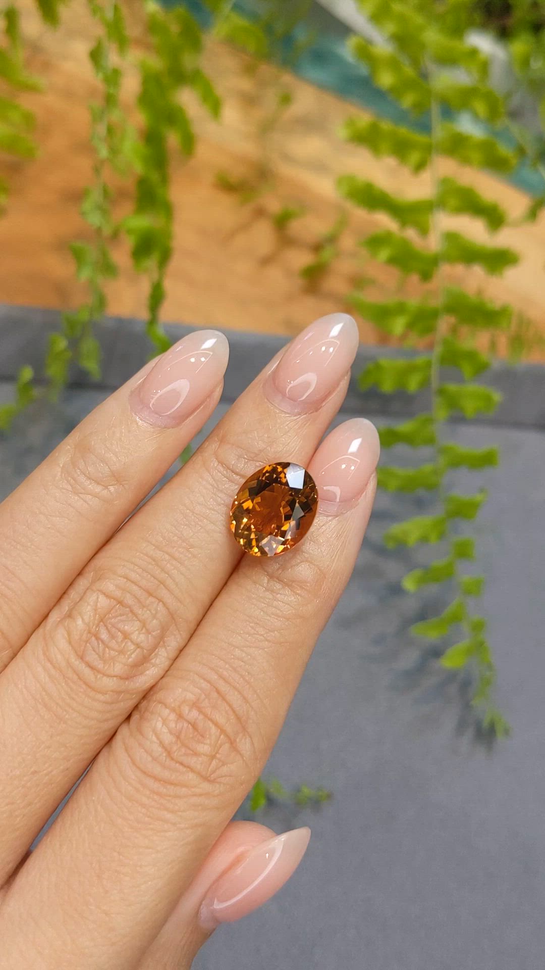 5.84 Ct. Orange Citrine from Bolivia Size Video