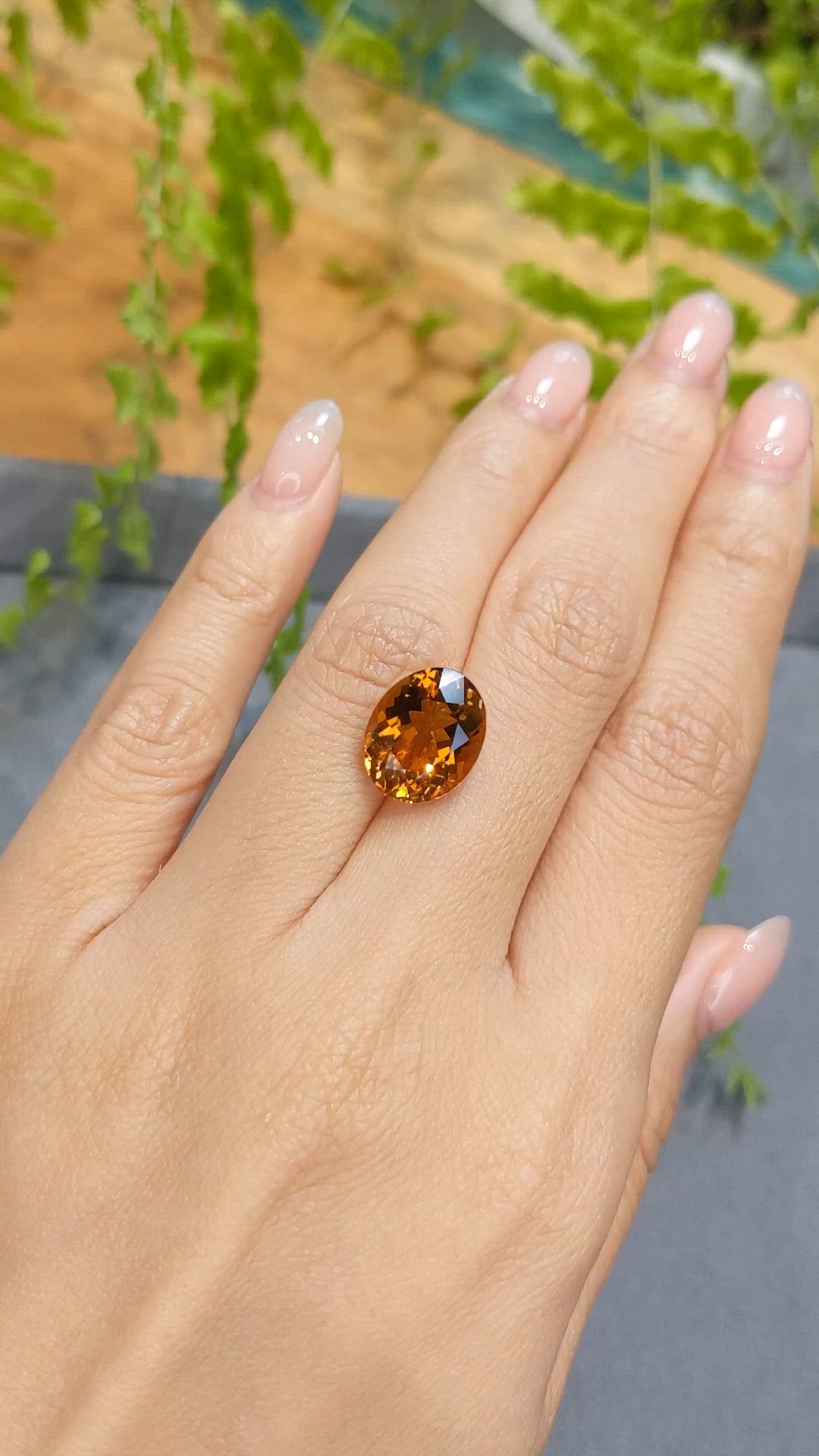 5.84 Ct. Orange Citrine from Bolivia Size Video