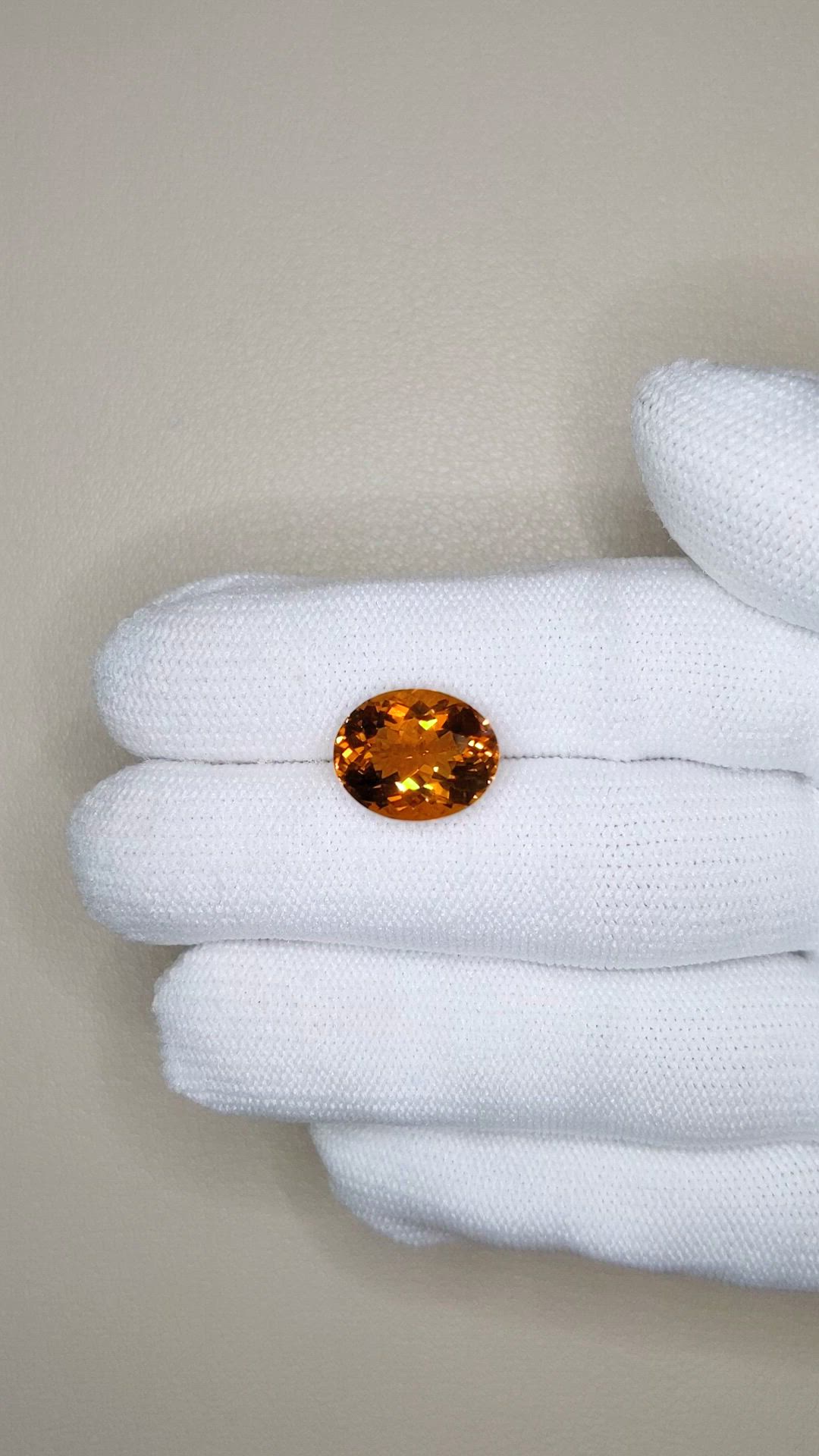 5.84 Ct. Orange Citrine from Bolivia Size Video