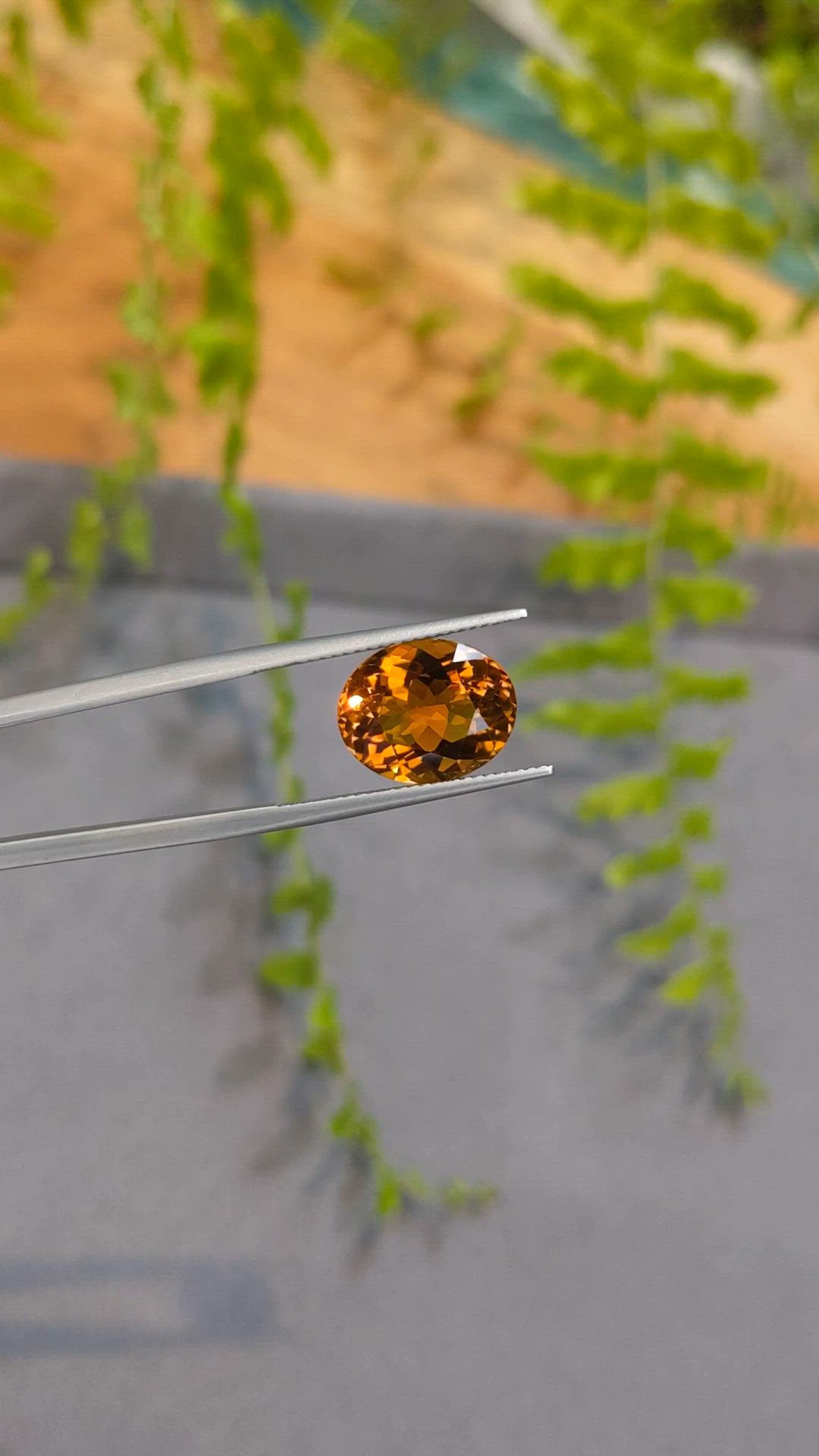 5.84 Ct. Orange Citrine from Bolivia Size Video