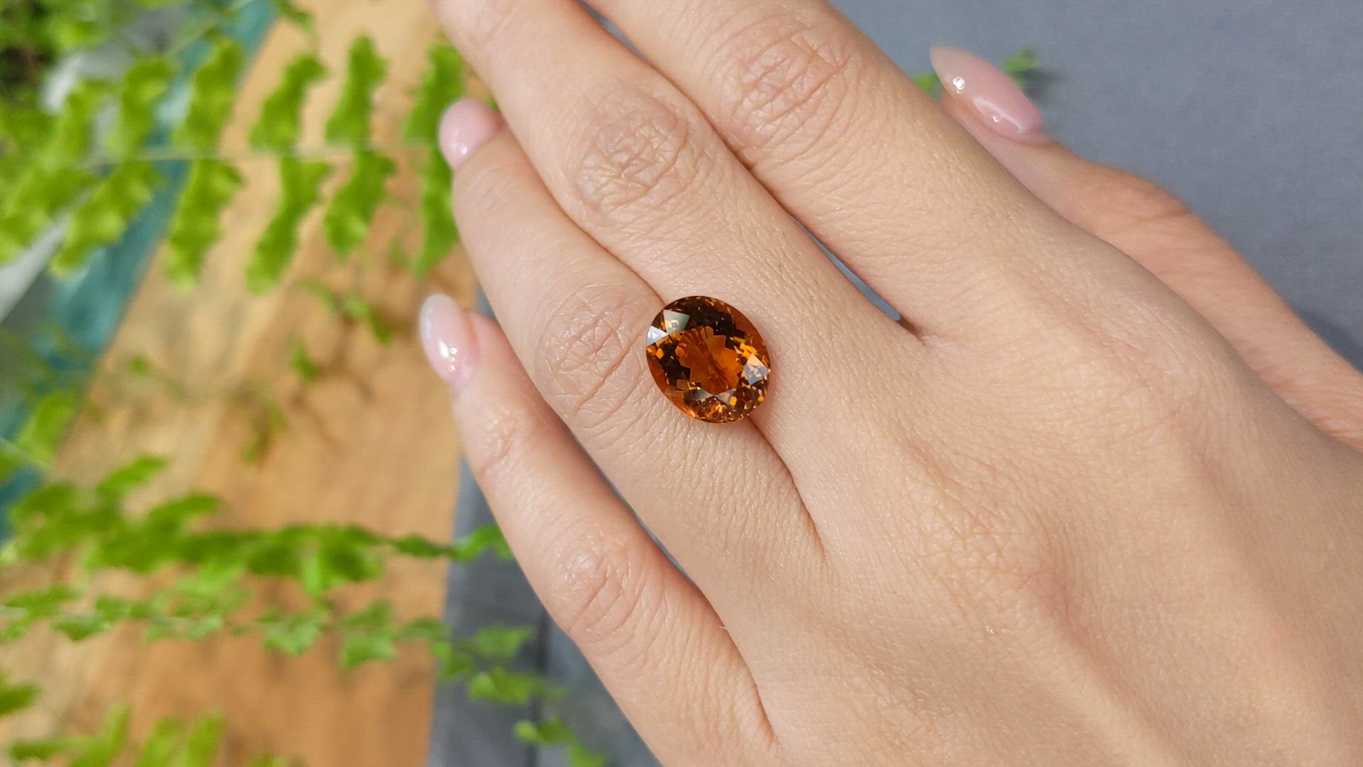 5.22 Ct. Madeira (Reddish Orange) Citrine from Bolivia Size Video