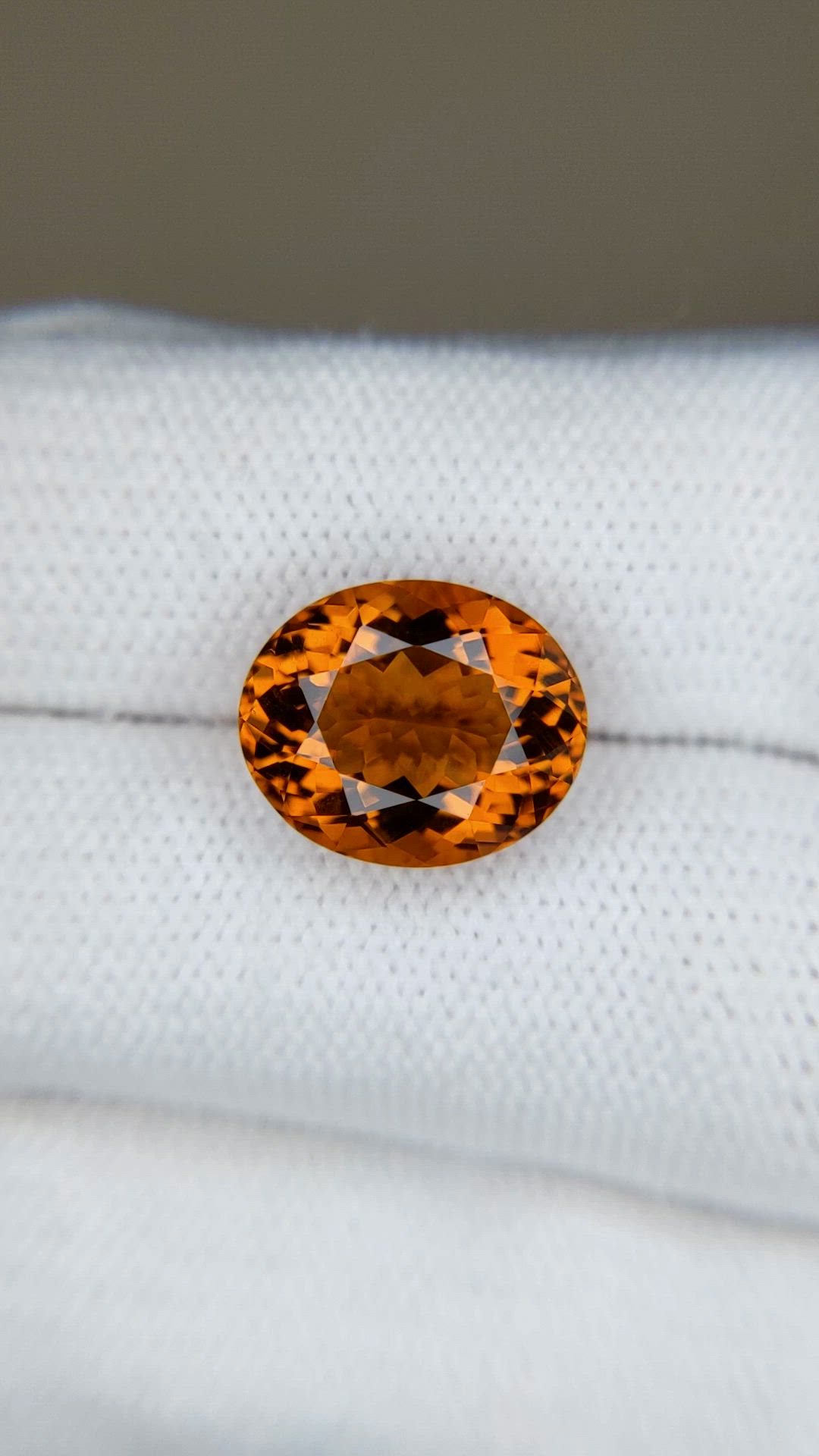 5.22 Ct. Madeira (Reddish Orange) Citrine from Bolivia Size Video