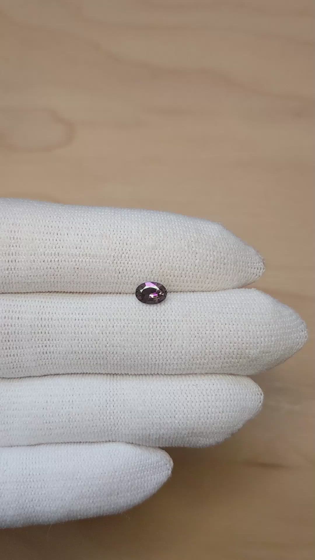 0.61 Ct. Alexandrite from Brazil Size Video