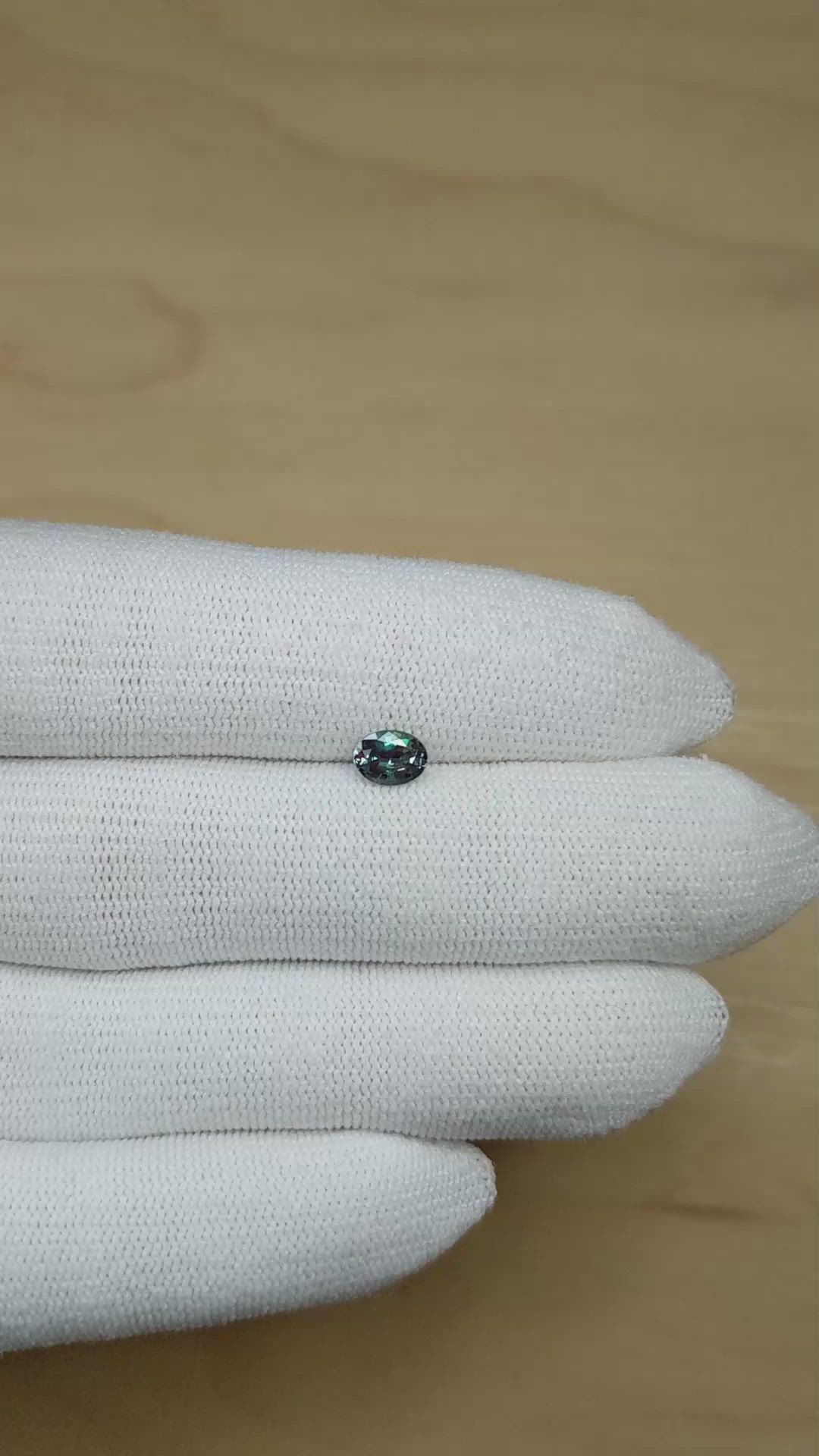 0.63 Ct. Alexandrite from Brazil Size Video