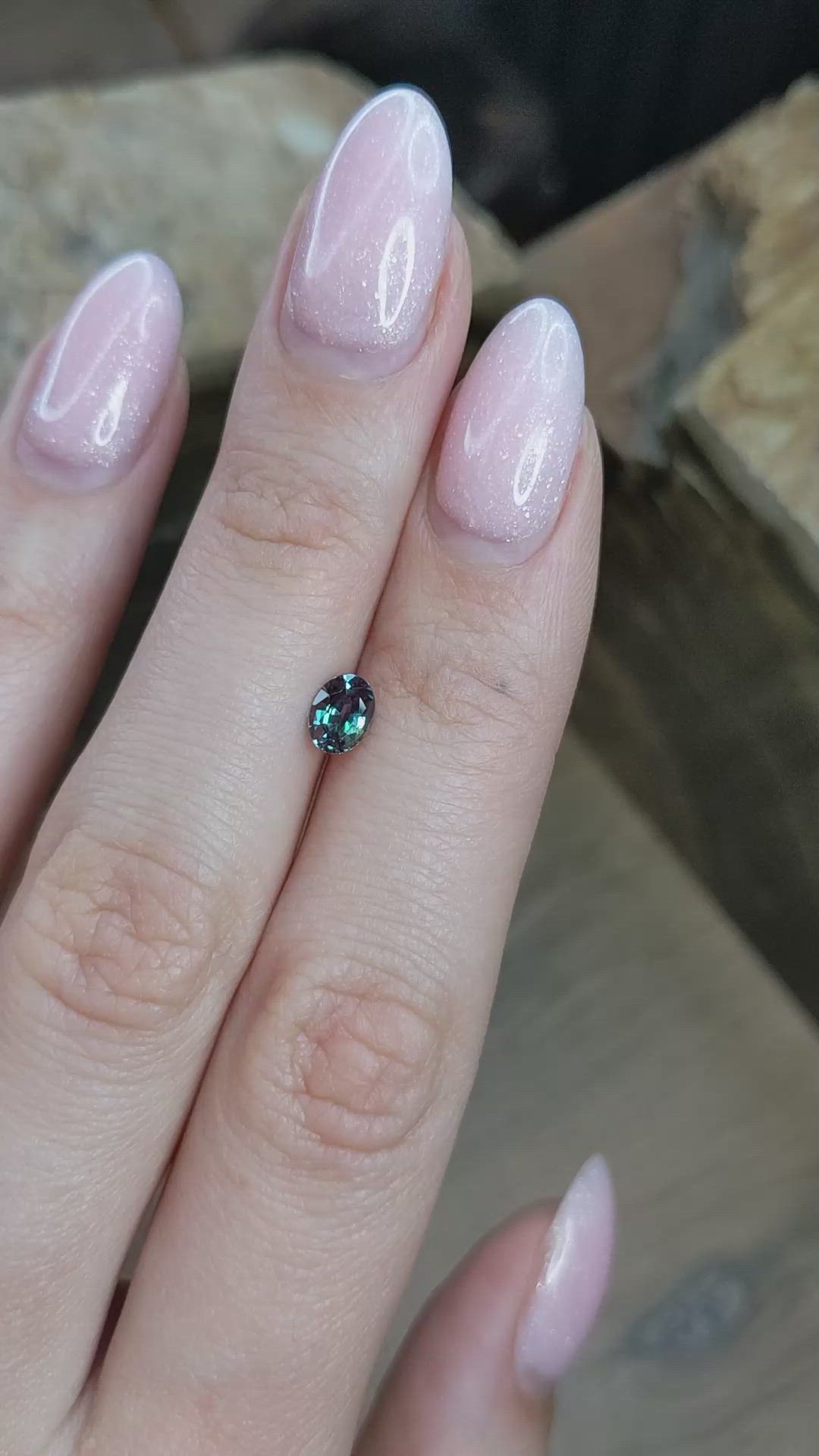 0.63 Ct. Alexandrite from Brazil Size Video