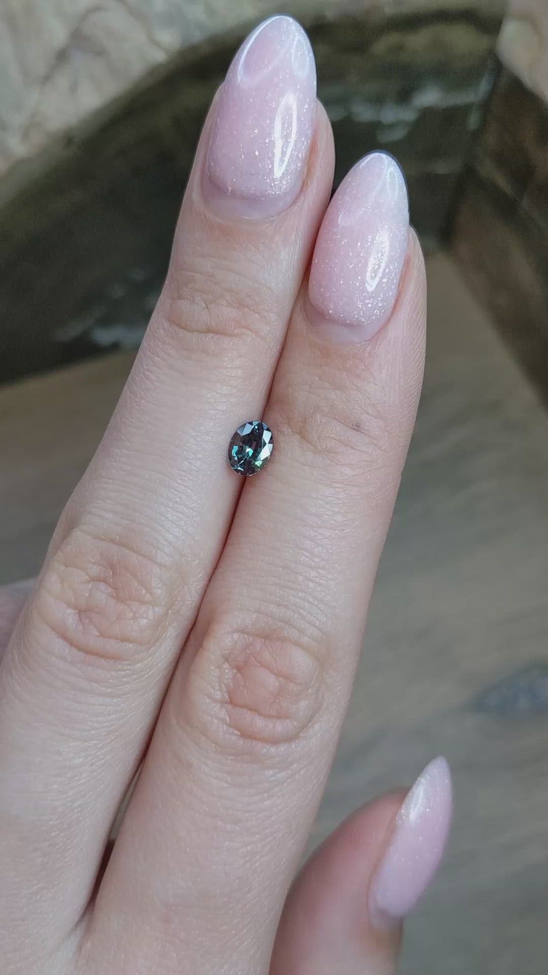 0.63 Ct. Alexandrite from Brazil Size Video