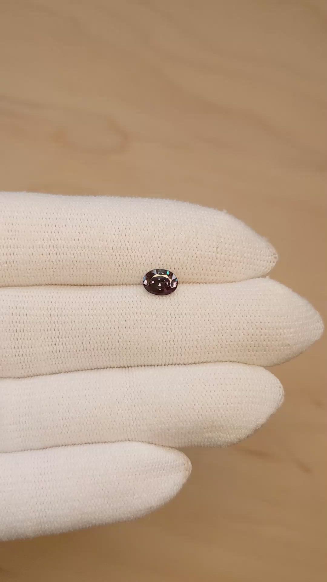 0.78 Ct. Alexandrite from Brazil Size Video