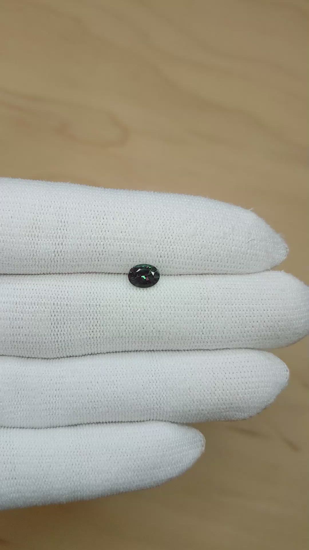 0.78 Ct. Alexandrite from Brazil Size Video
