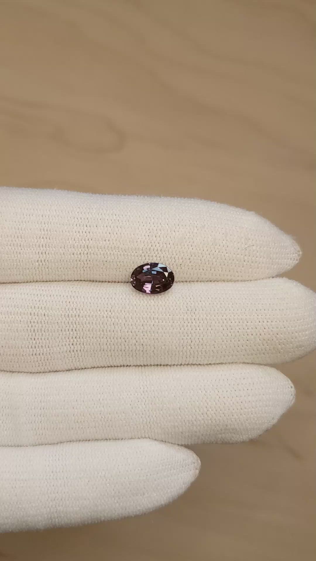1.57 Ct. Alexandrite from Brazil Size Video