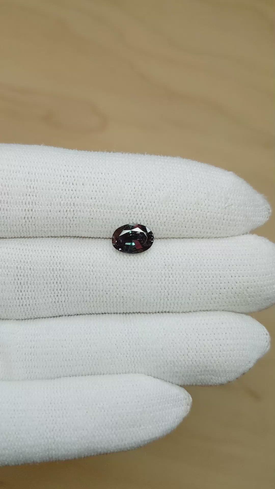 1.57 Ct. Alexandrite from Brazil Size Video
