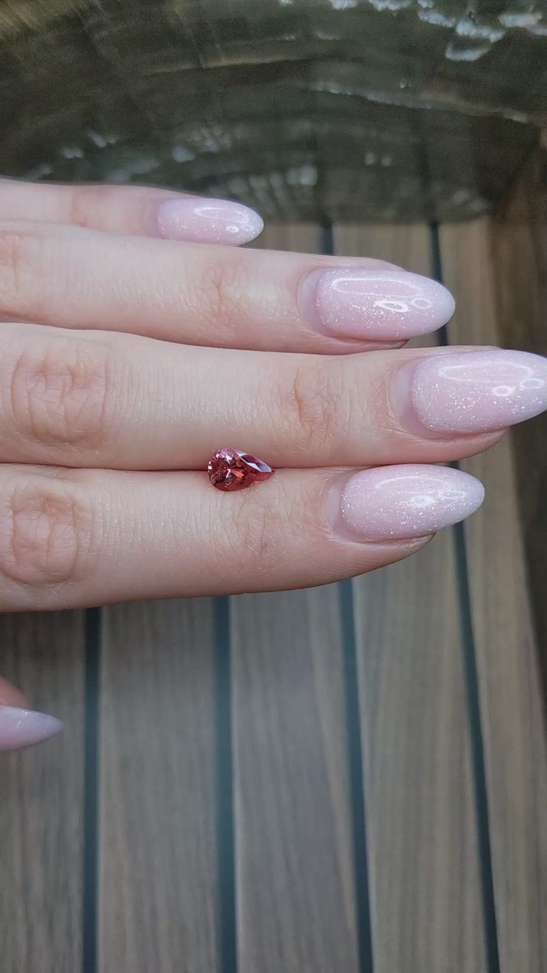 1.03 Ct. Pinkish Orange Imperial Topaz from Brazil Size Video