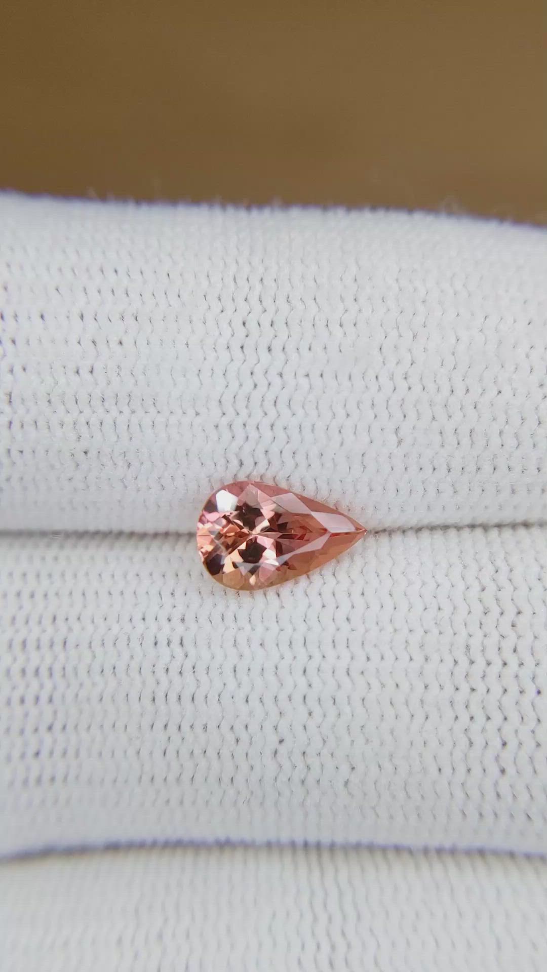 1.03 Ct. Pinkish Orange Imperial Topaz from Brazil Size Video