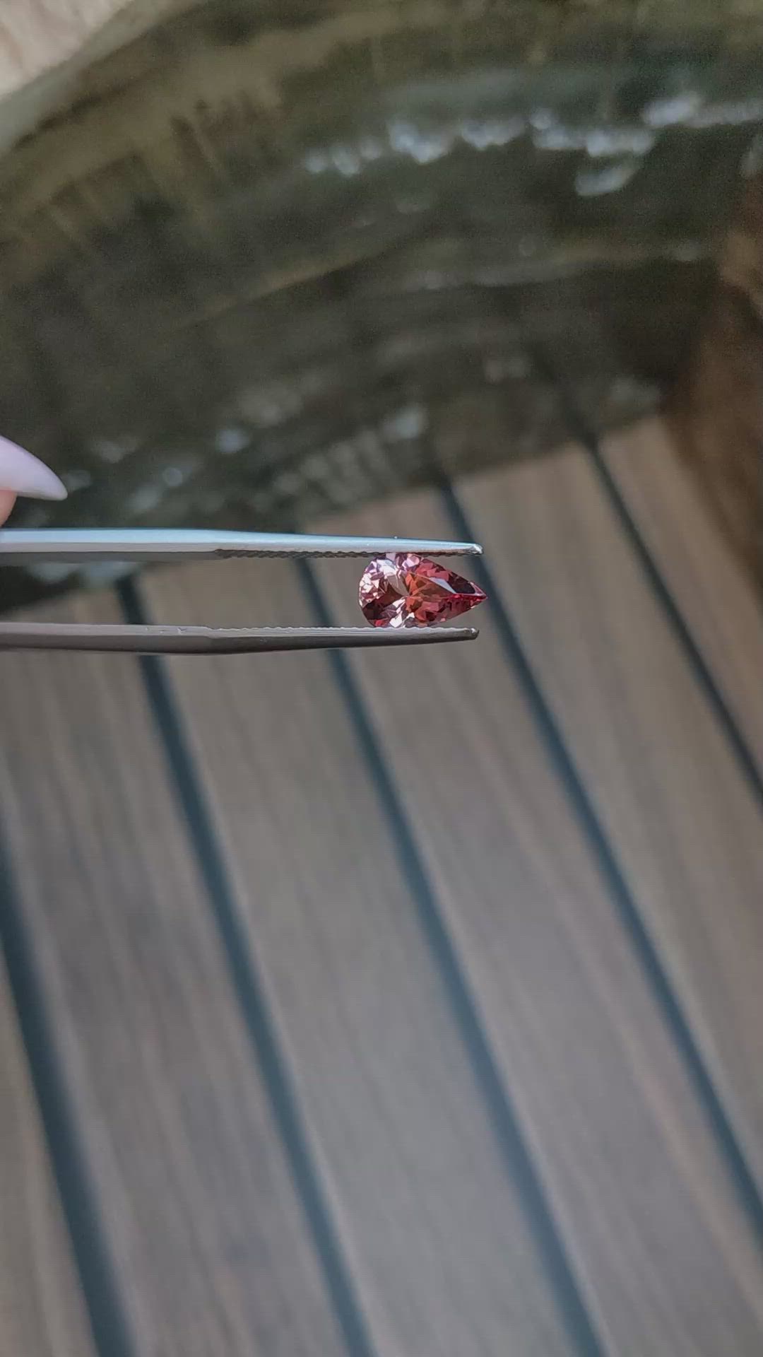 1.03 Ct. Pinkish Orange Imperial Topaz from Brazil Size Video