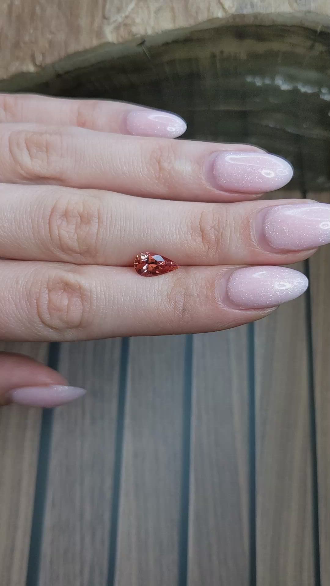 1.37 Ct. Pinkish Orange Imperial Topaz from Brazil Size Video