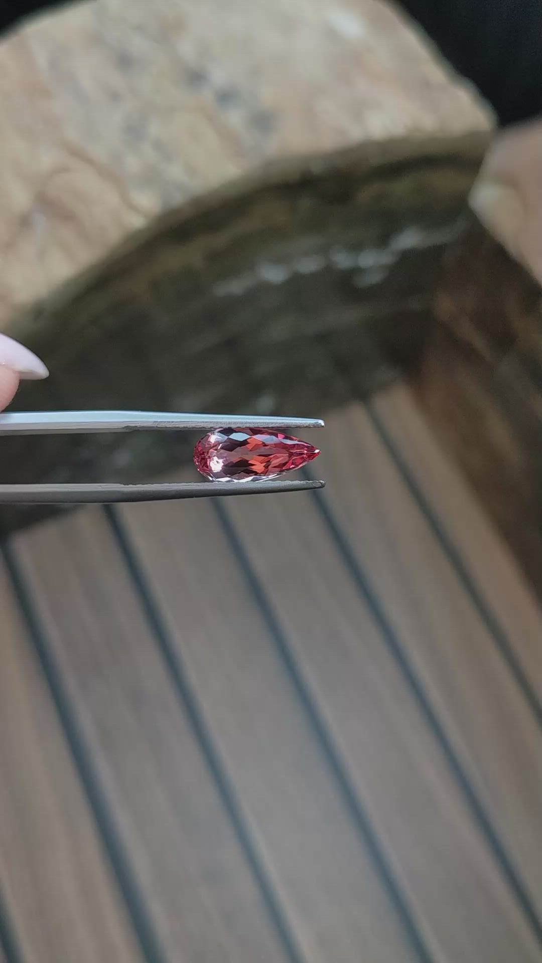 1.65 Ct. Pinkish Orange Imperial Topaz from Brazil Size Video