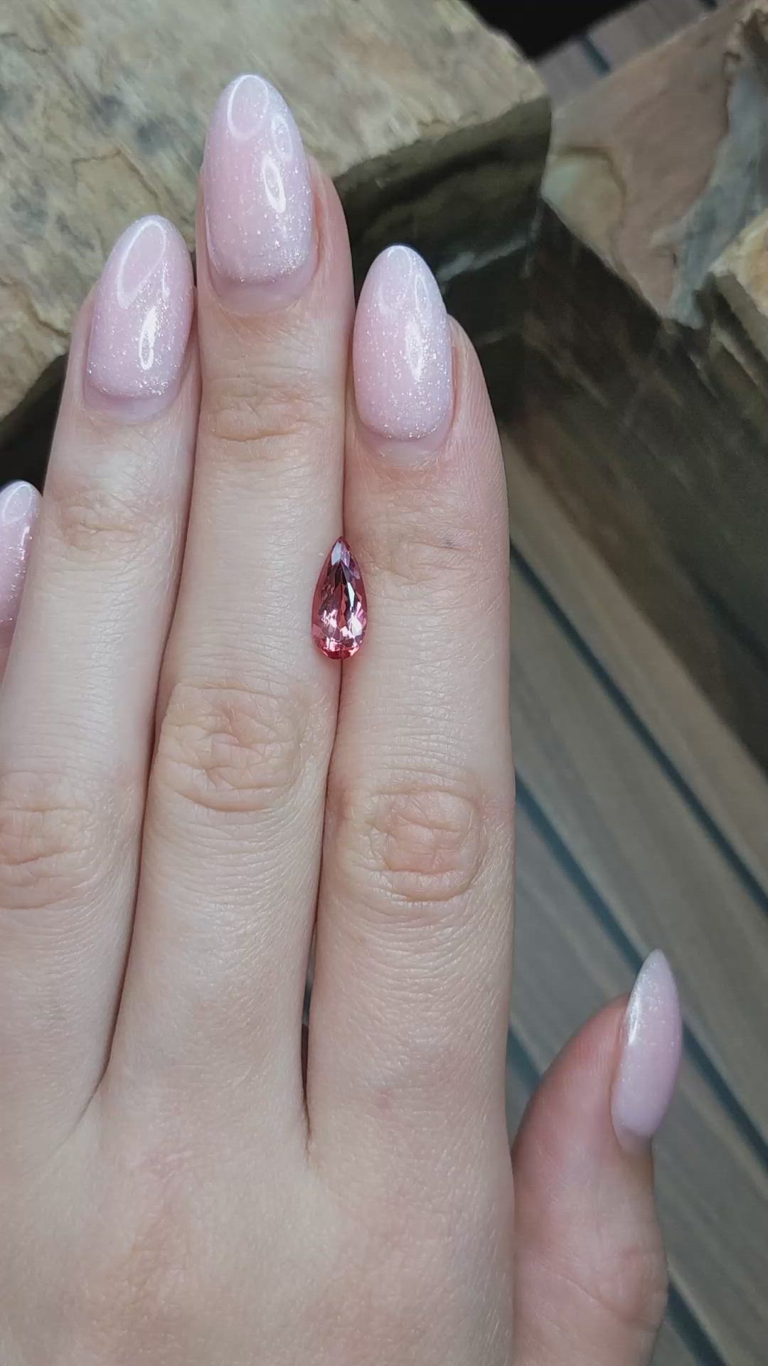 1.65 Ct. Pinkish Orange Imperial Topaz from Brazil Size Video