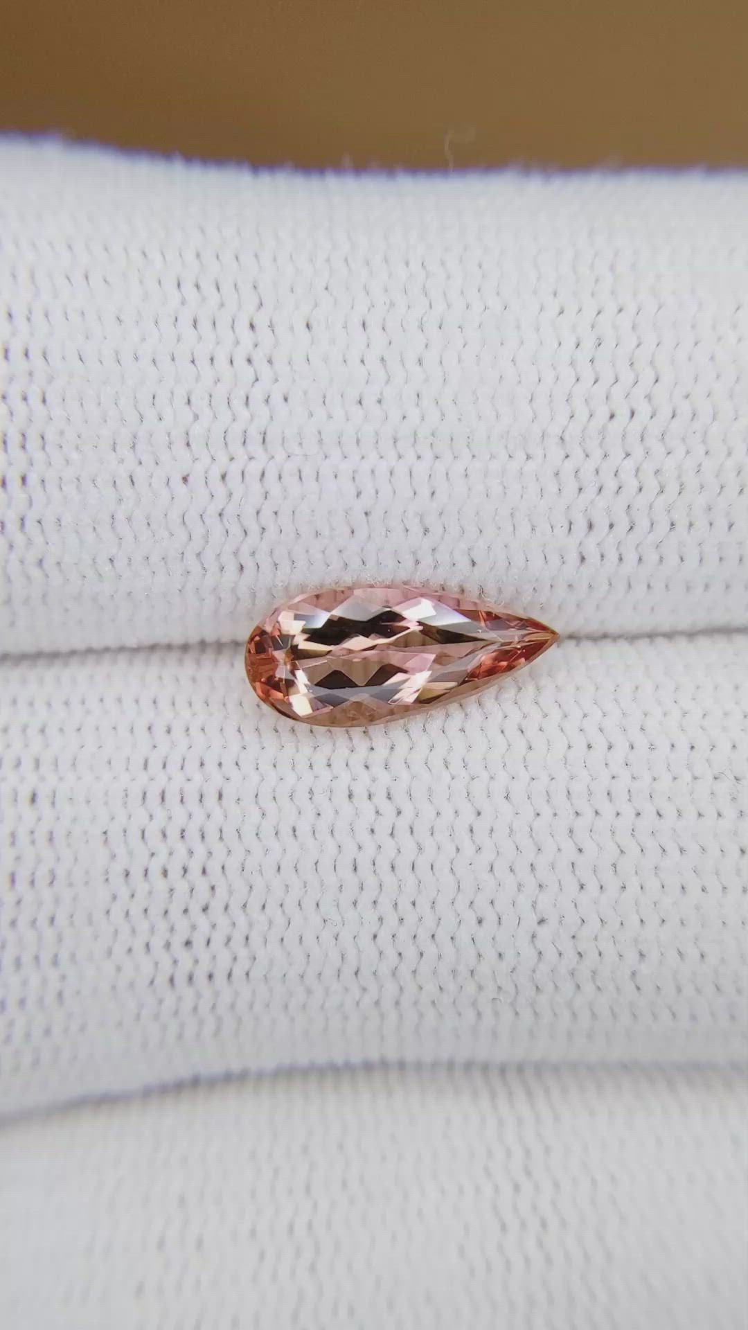 1.65 Ct. Pinkish Orange Imperial Topaz from Brazil Size Video