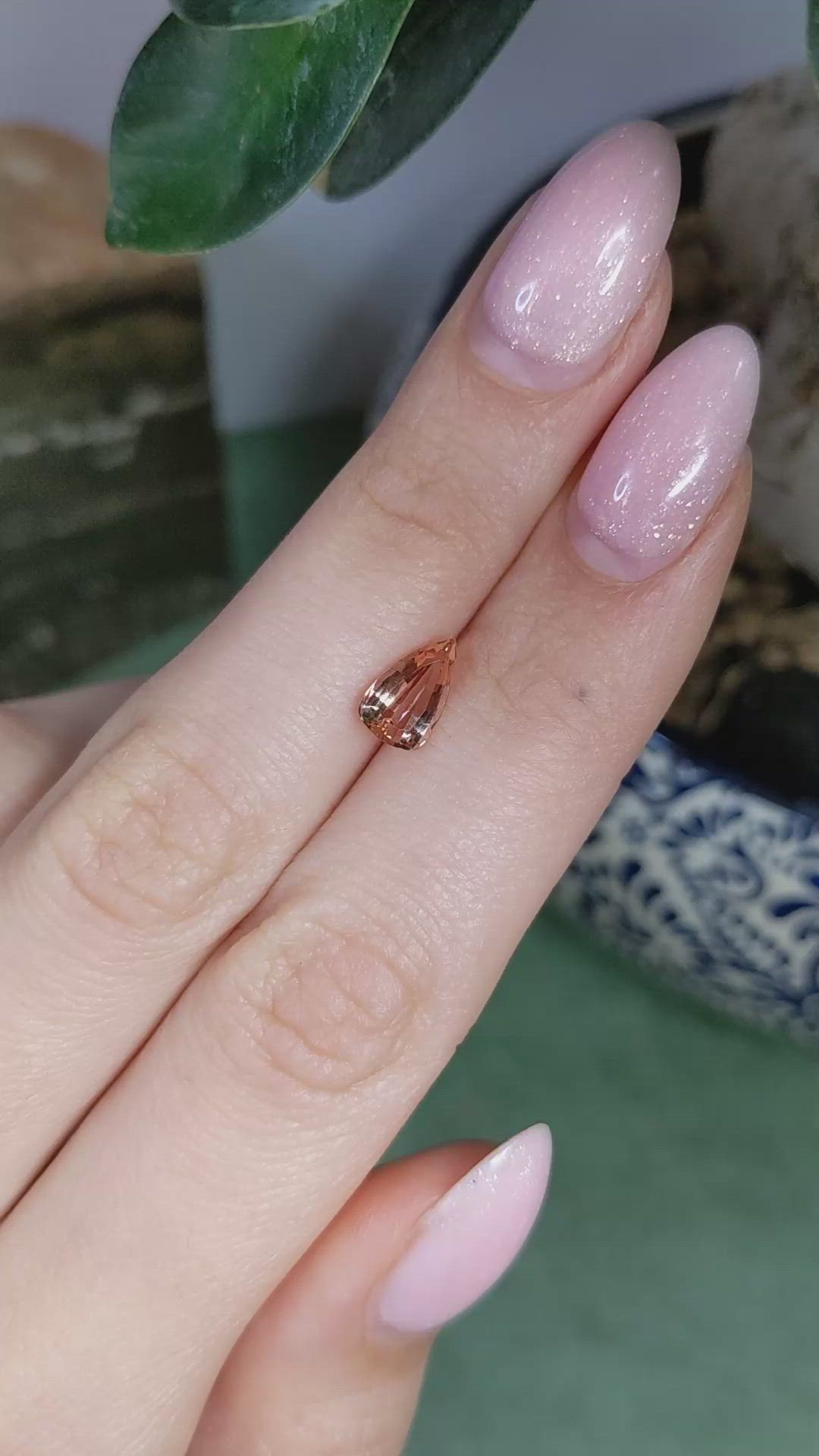 1.34 Ct. Yellowish Orange Precious Topaz from Brazil Size Video