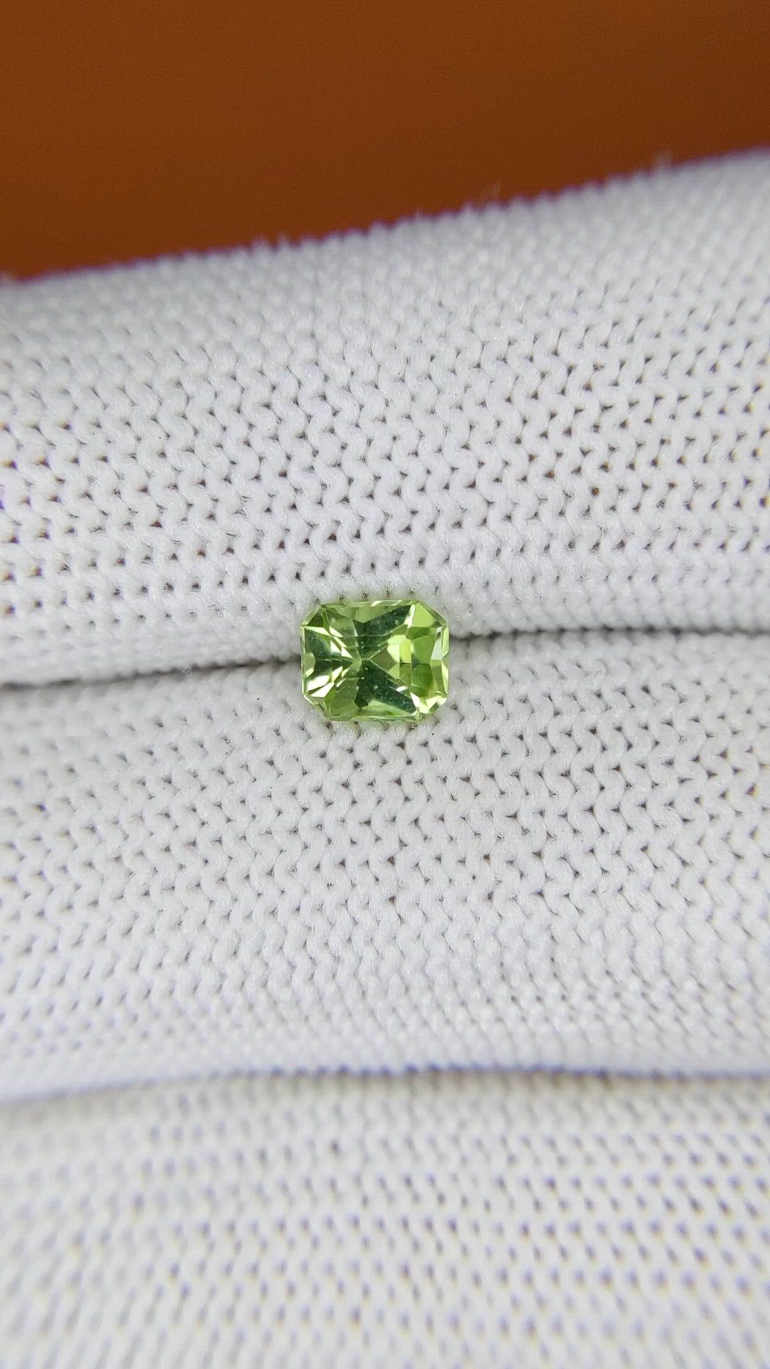 0.64 Ct. Green (Lime Green) Peridot from Pakistan Size Video
