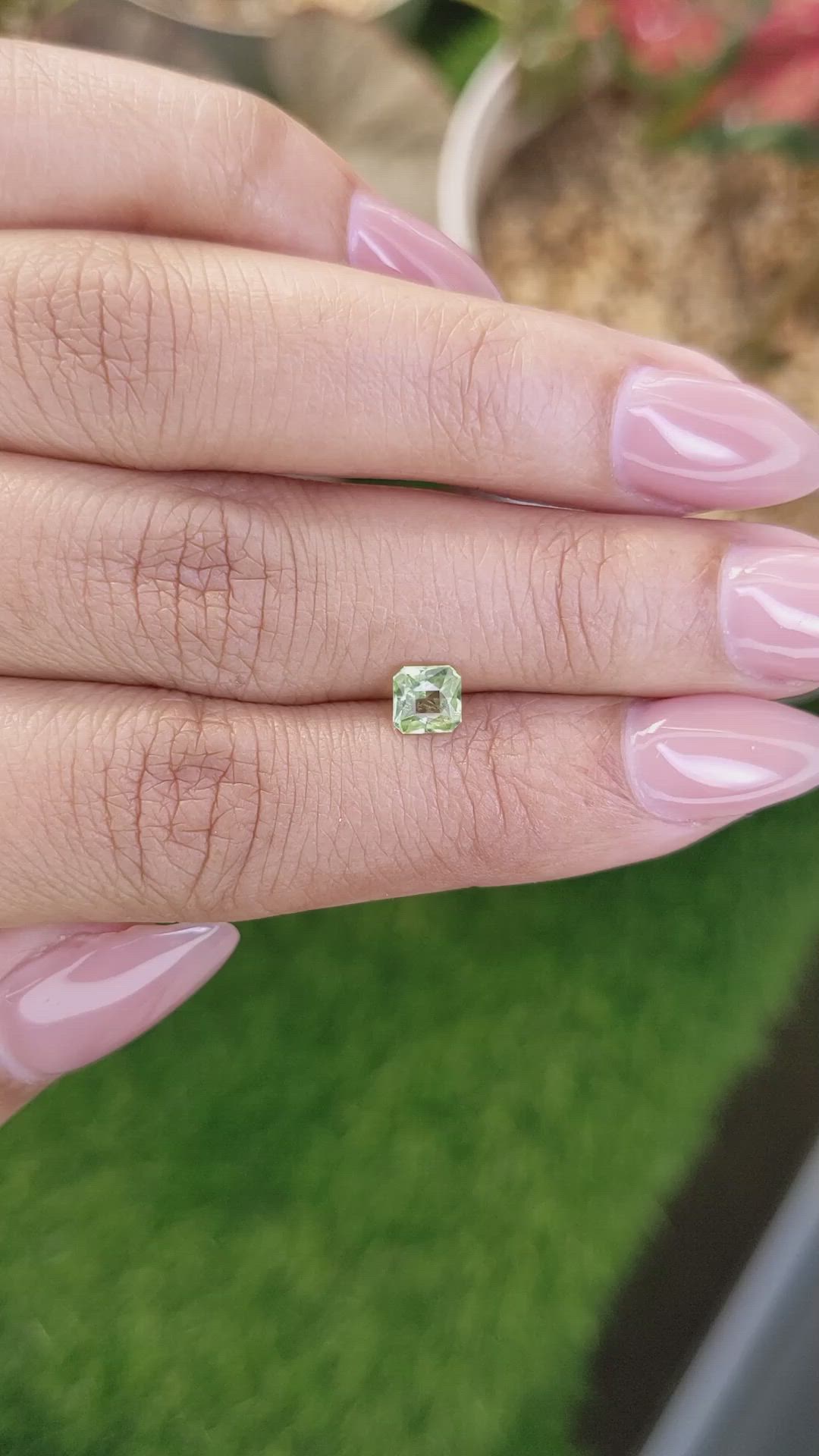 0.51 Ct. Green (Lime Green) Peridot from Pakistan Size Video