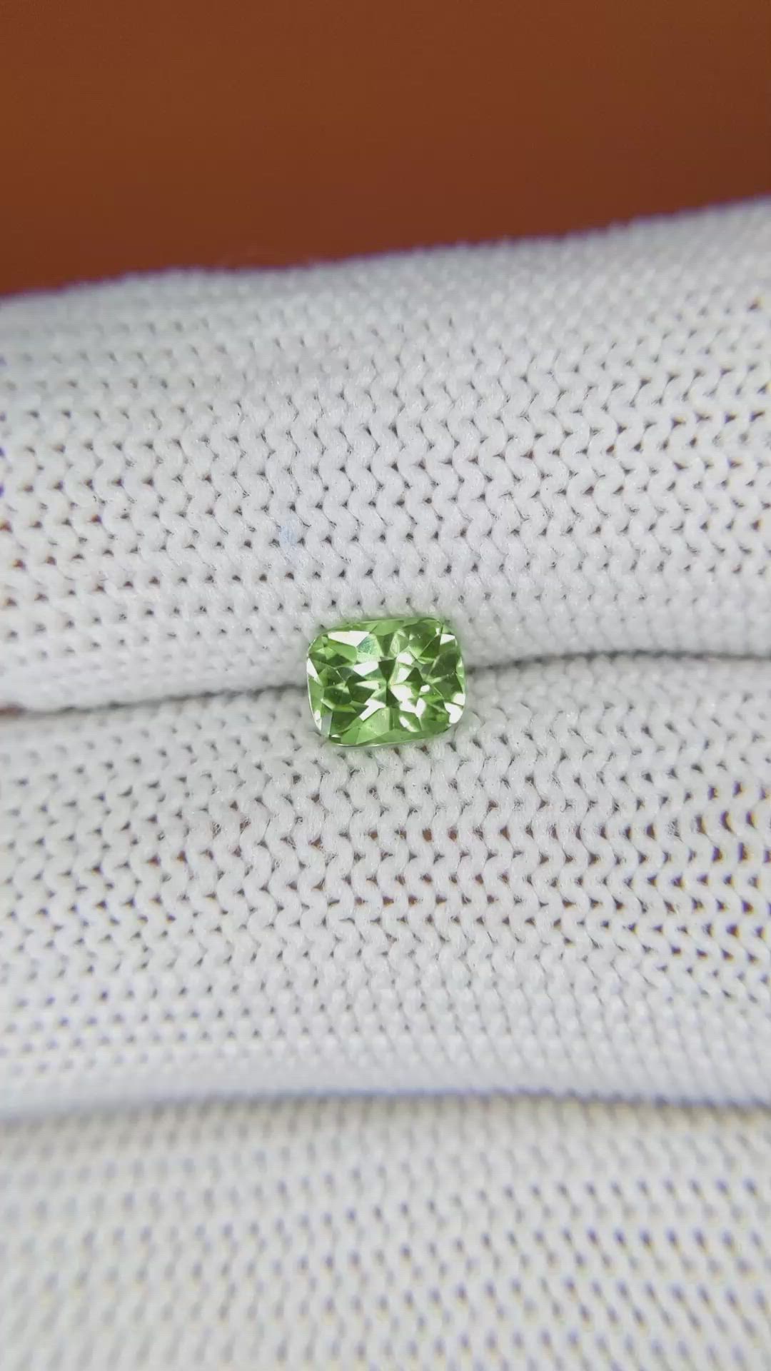 0.82 Ct. Green (Lime Green) Peridot from Pakistan Size Video