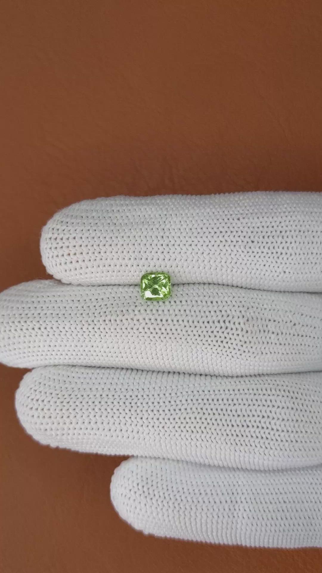 0.75 Ct. Yellowish Green Peridot from Pakistan Size Video