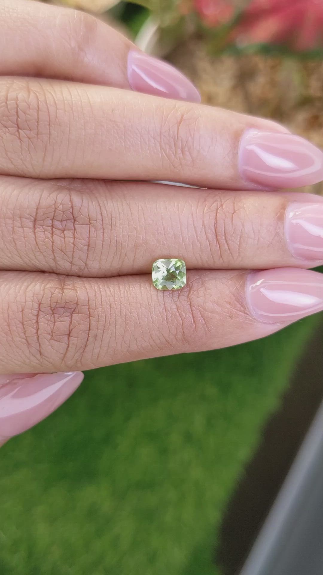 0.75 Ct. Yellowish Green Peridot from Pakistan Size Video