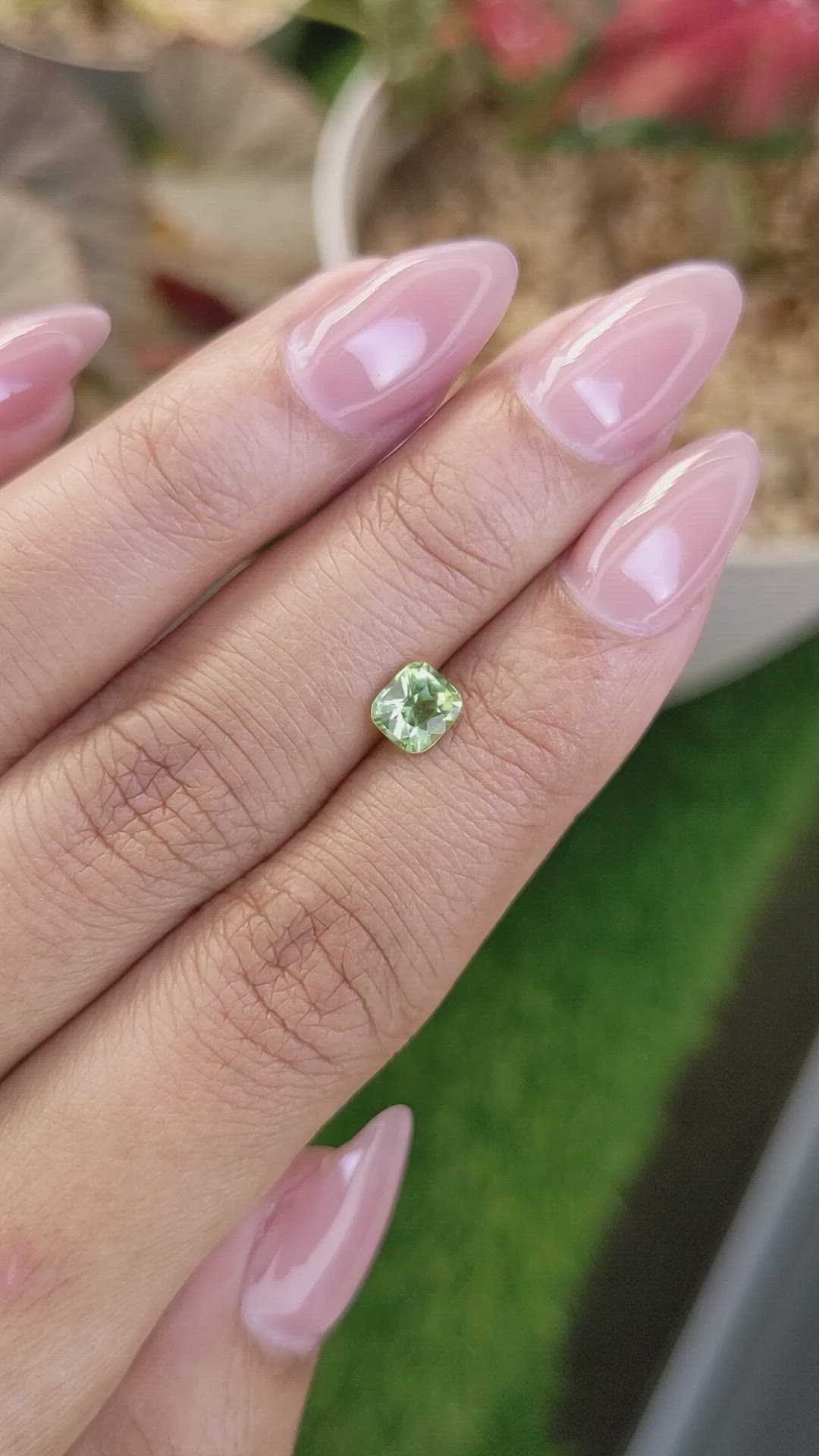 0.75 Ct. Yellowish Green Peridot from Pakistan Size Video