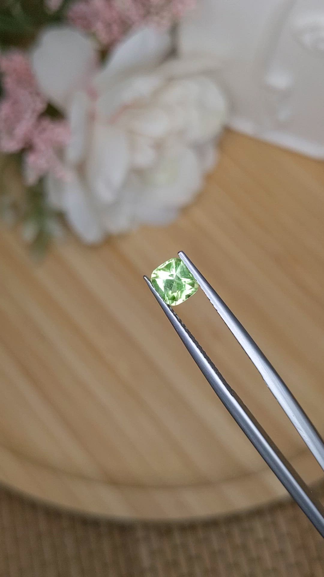 0.75 Ct. Yellowish Green Peridot from Pakistan Size Video