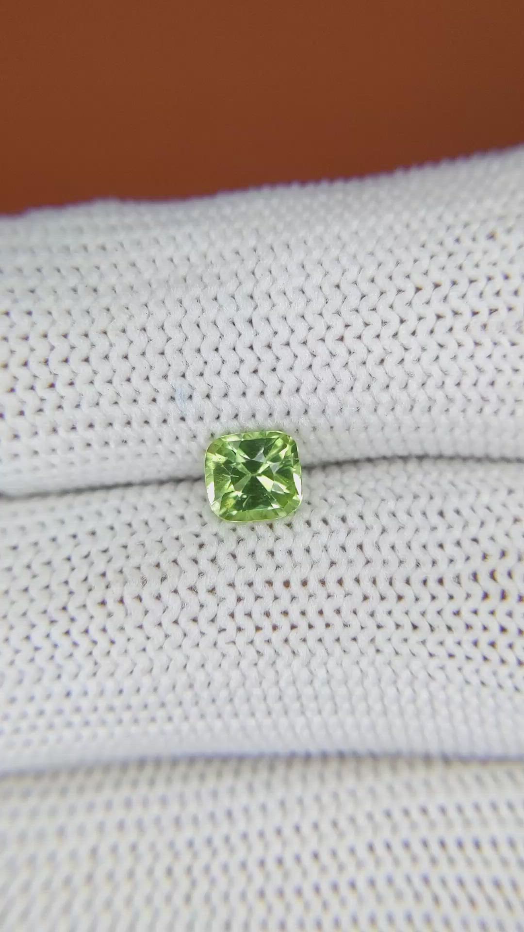 0.75 Ct. Yellowish Green Peridot from Pakistan Size Video