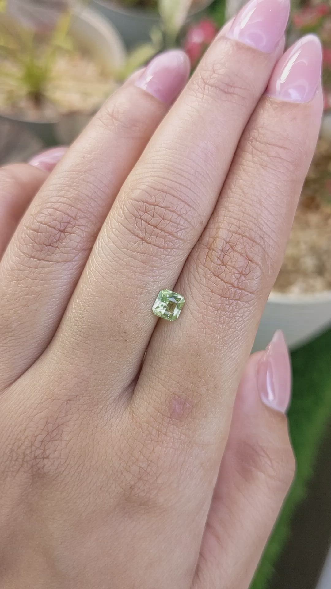 0.56 Ct. Yellowish Green Peridot from Pakistan Size Video