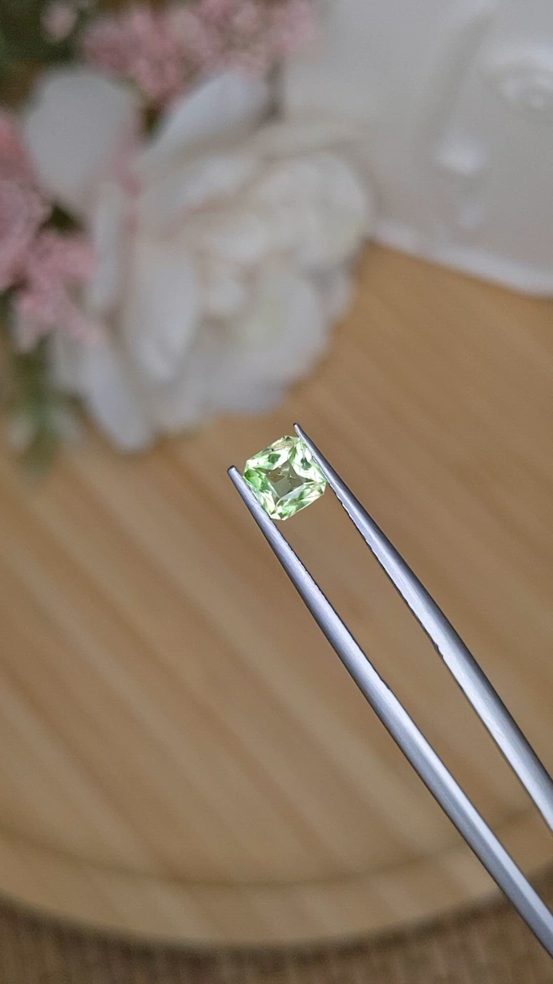 0.56 Ct. Yellowish Green Peridot from Pakistan Size Video