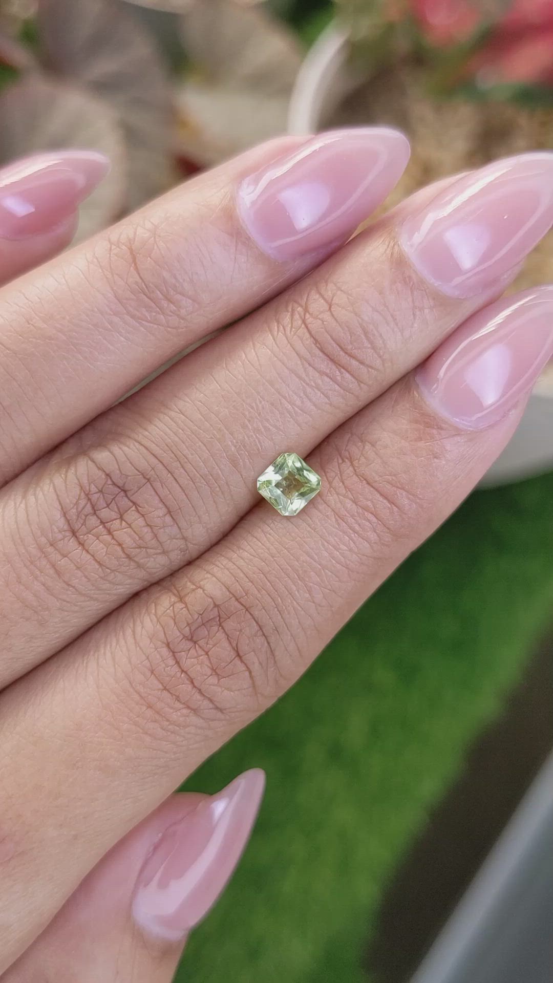 0.56 Ct. Yellowish Green Peridot from Pakistan Size Video