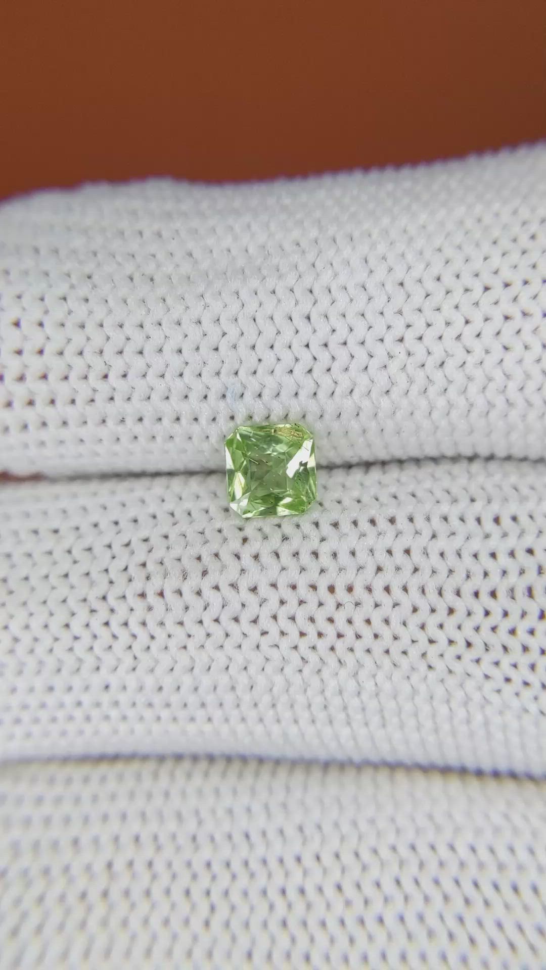 0.56 Ct. Yellowish Green Peridot from Pakistan Size Video