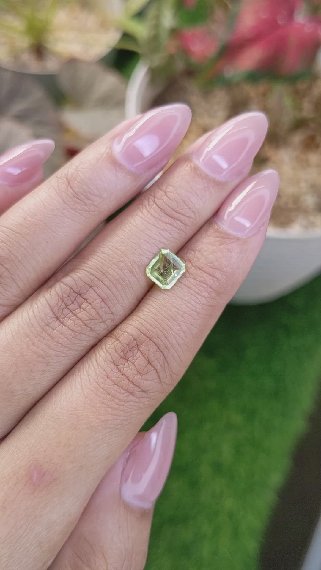 1.03 Ct. Yellowish Green Peridot from Pakistan Size Video