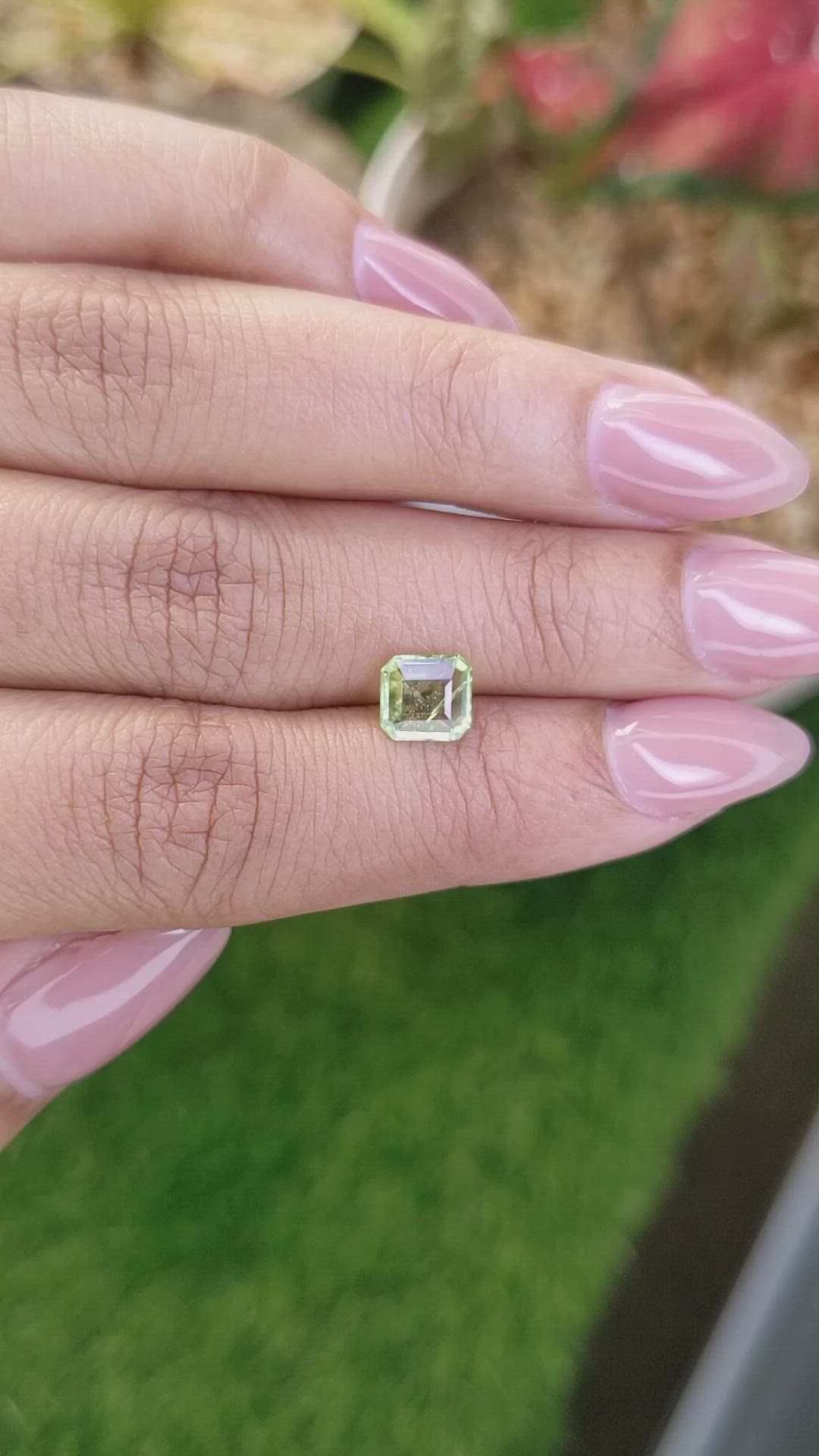 1.03 Ct. Yellowish Green Peridot from Pakistan Size Video