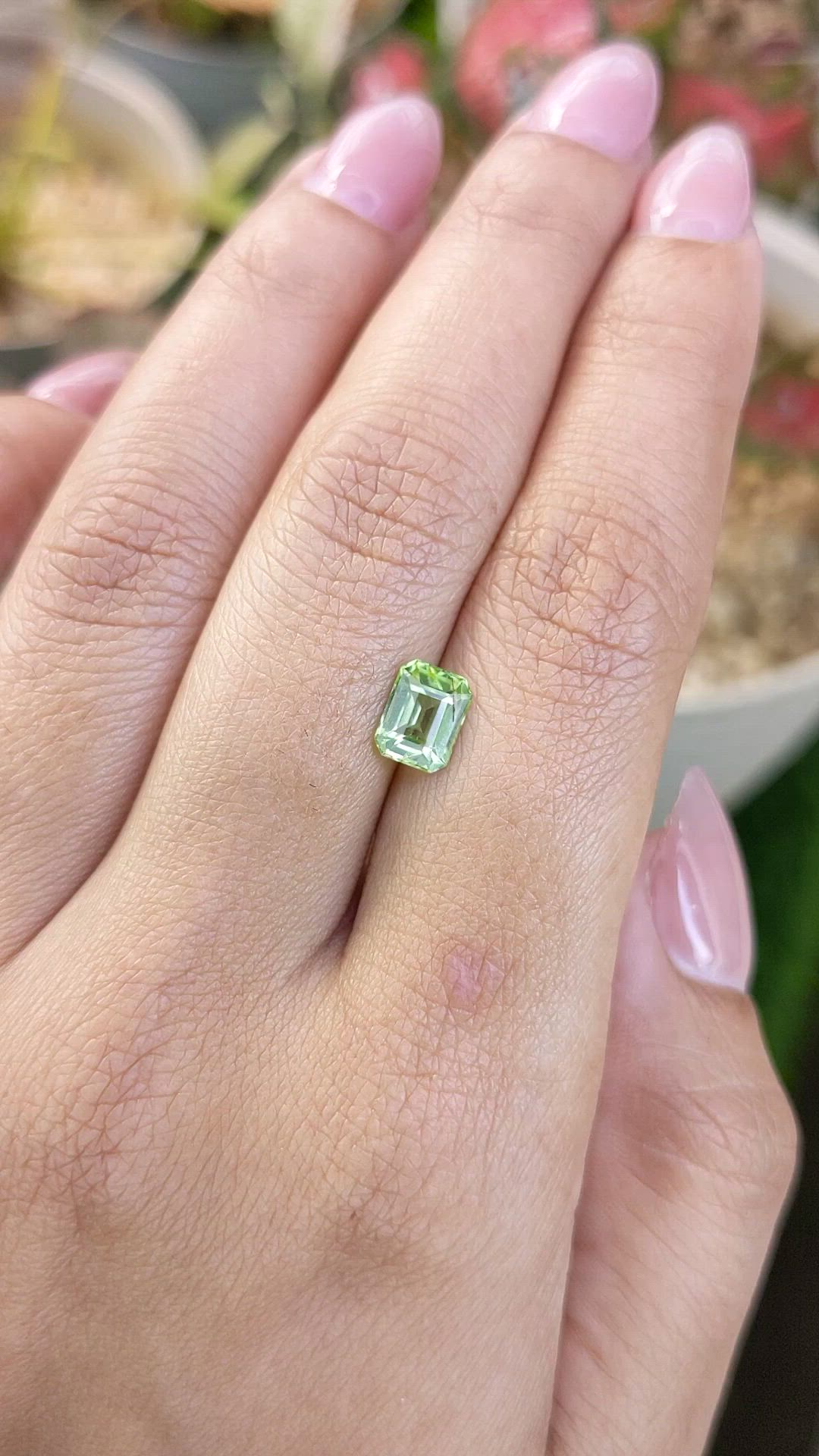 1.16 Ct. Yellowish Green Peridot from Pakistan Size Video