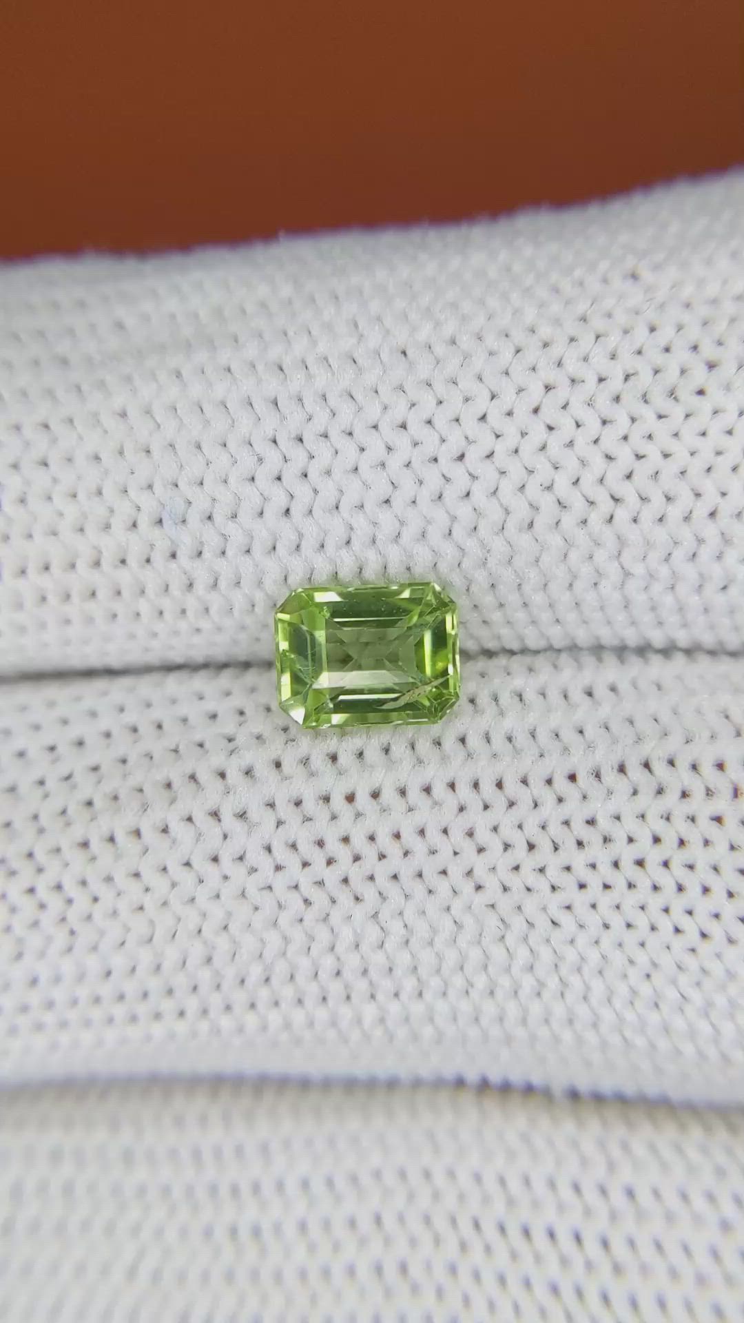 1.16 Ct. Yellowish Green Peridot from Pakistan Size Video
