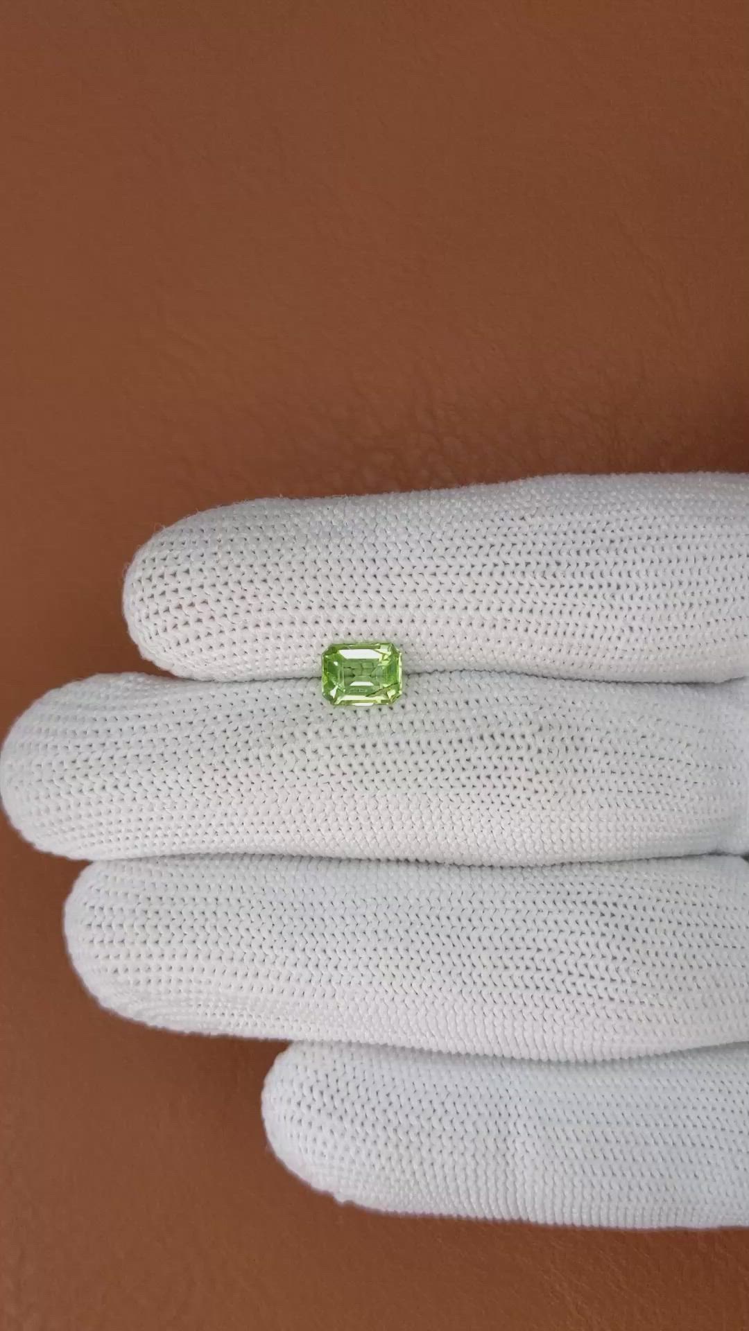 1.16 Ct. Yellowish Green Peridot from Pakistan Size Video