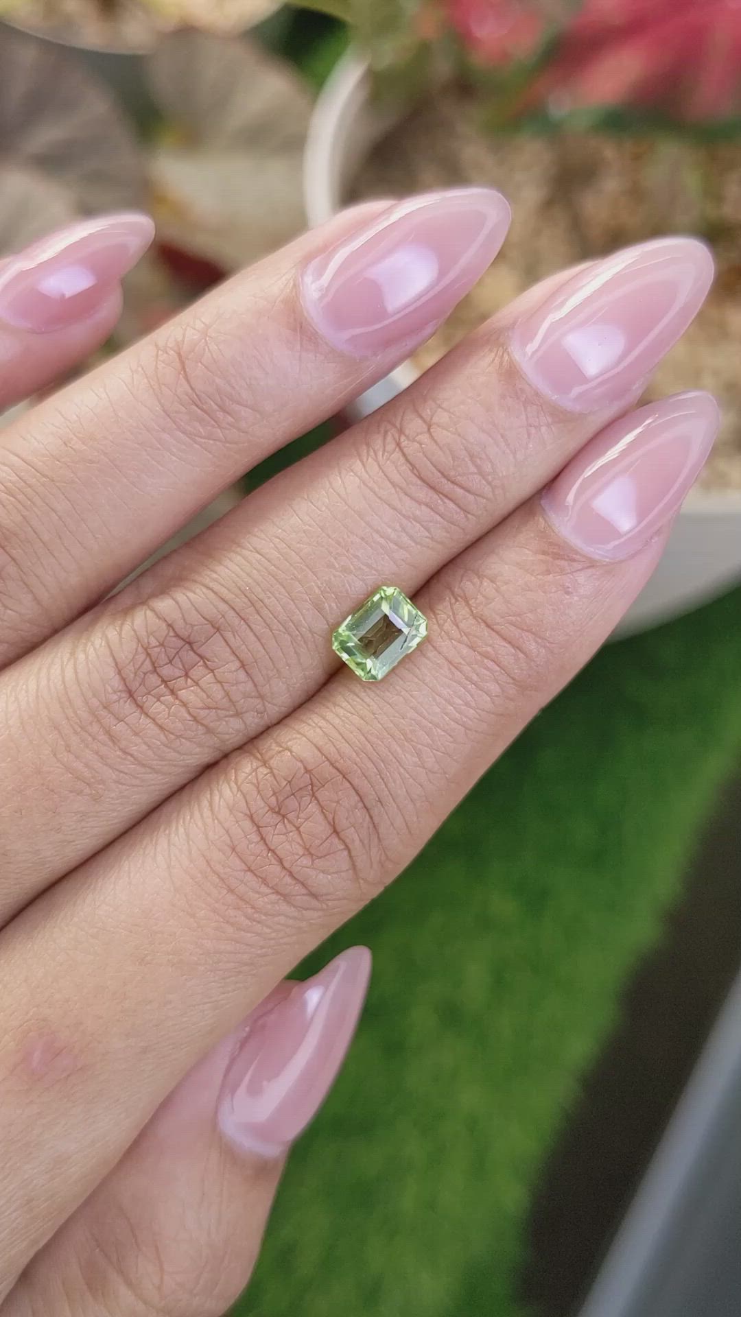 1.16 Ct. Yellowish Green Peridot from Pakistan Size Video