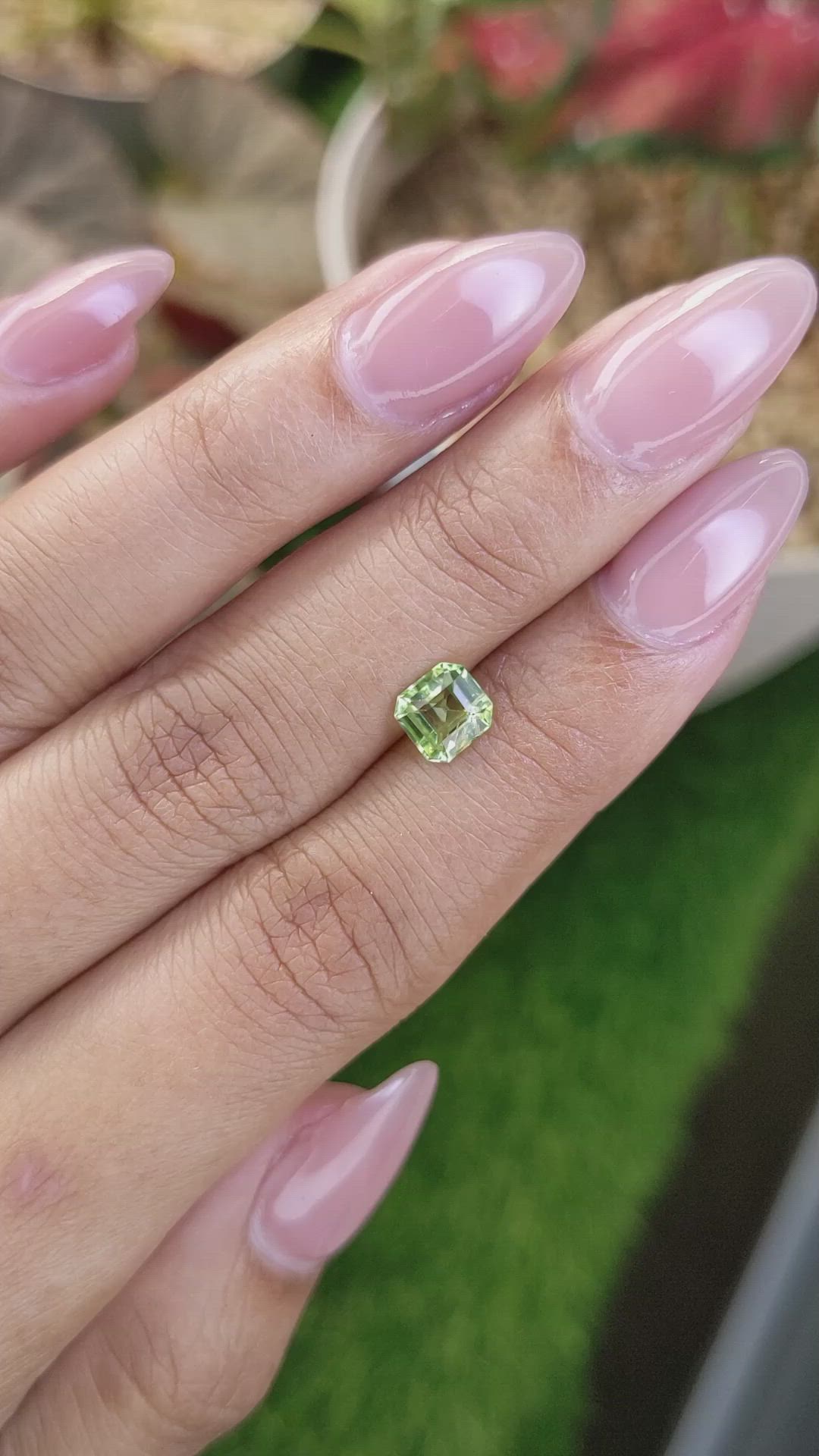 0.96 Ct. Yellowish Green Peridot from Pakistan Size Video