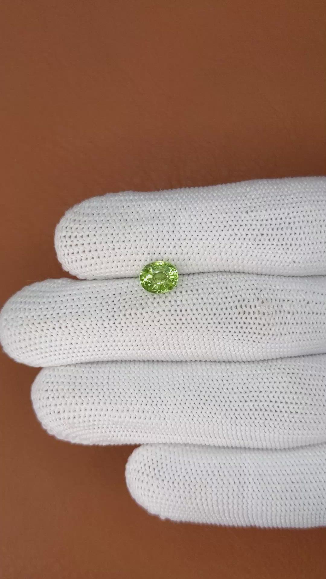 1.17 Ct. Green (Lime Green) Peridot from Pakistan Size Video