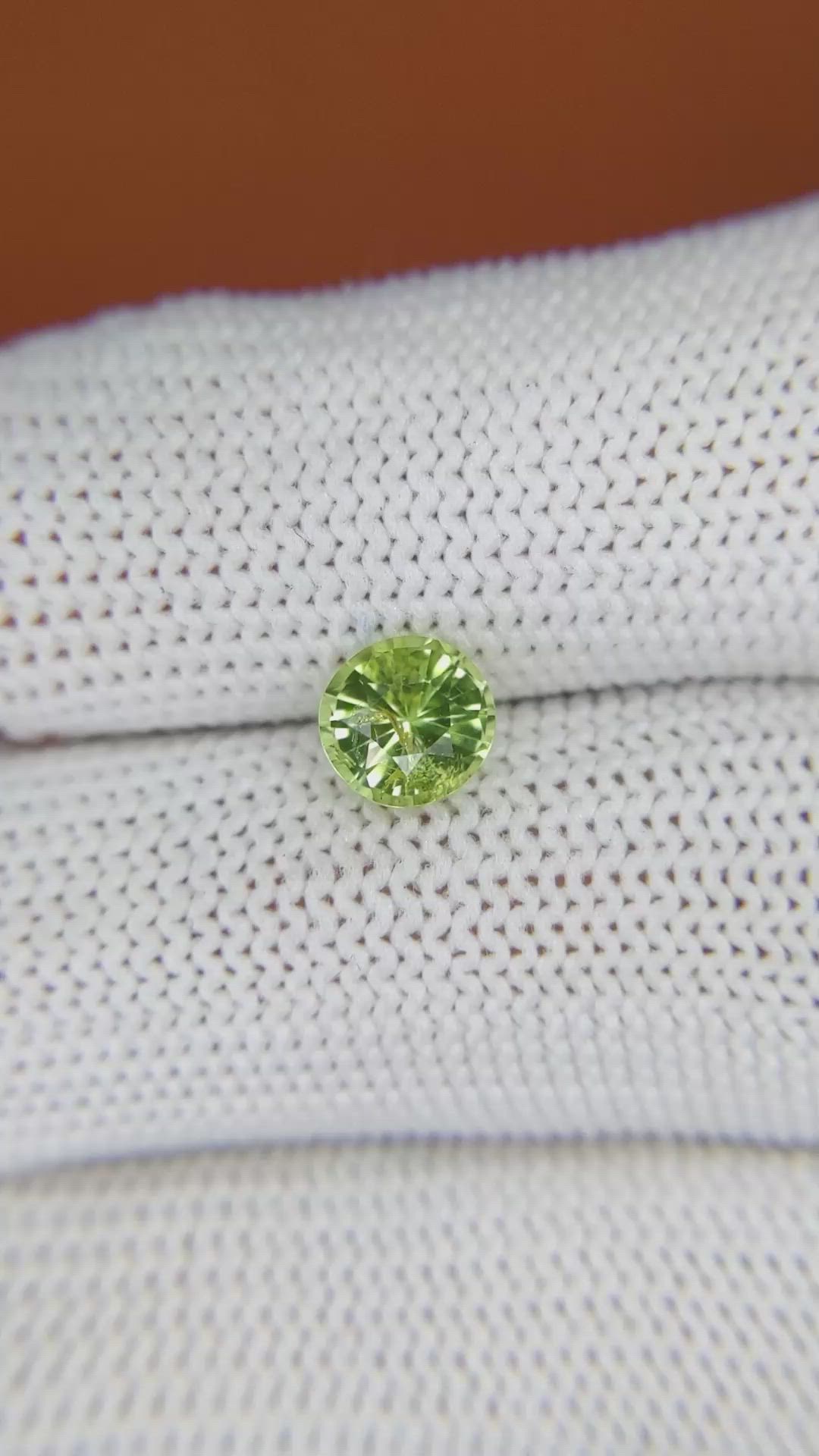 1.07 Ct. Yellowish Green Peridot from Pakistan Size Video