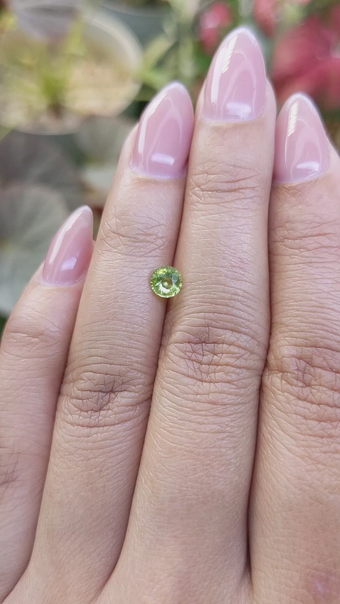 0.47 Ct. Yellowish Green Peridot from Pakistan Size Video